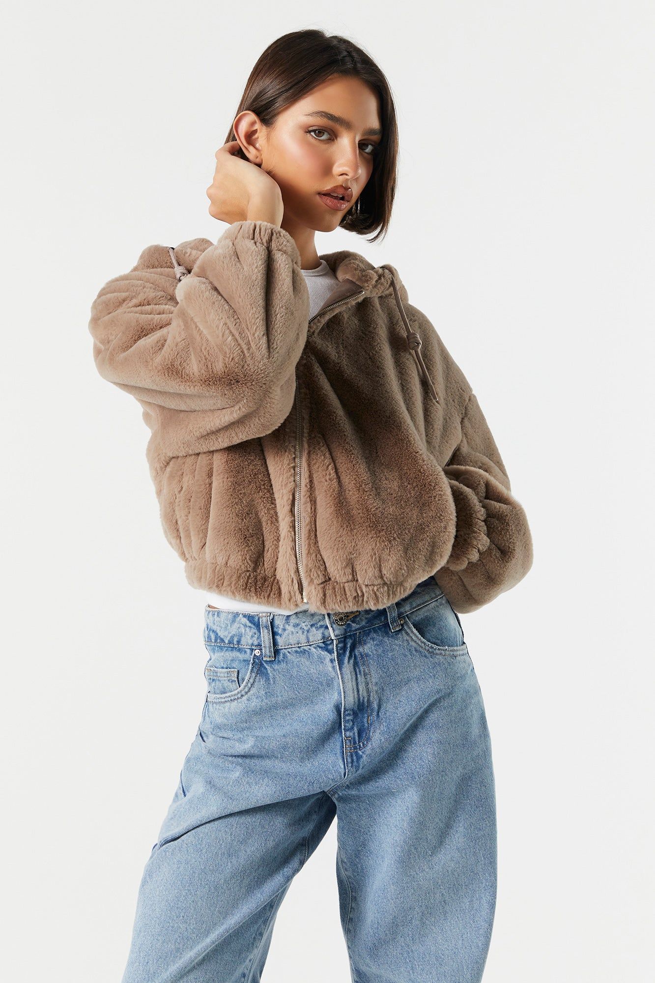 Blouson aviateur en fausse fourrure sold by Urban Planet product image thumbnail 13