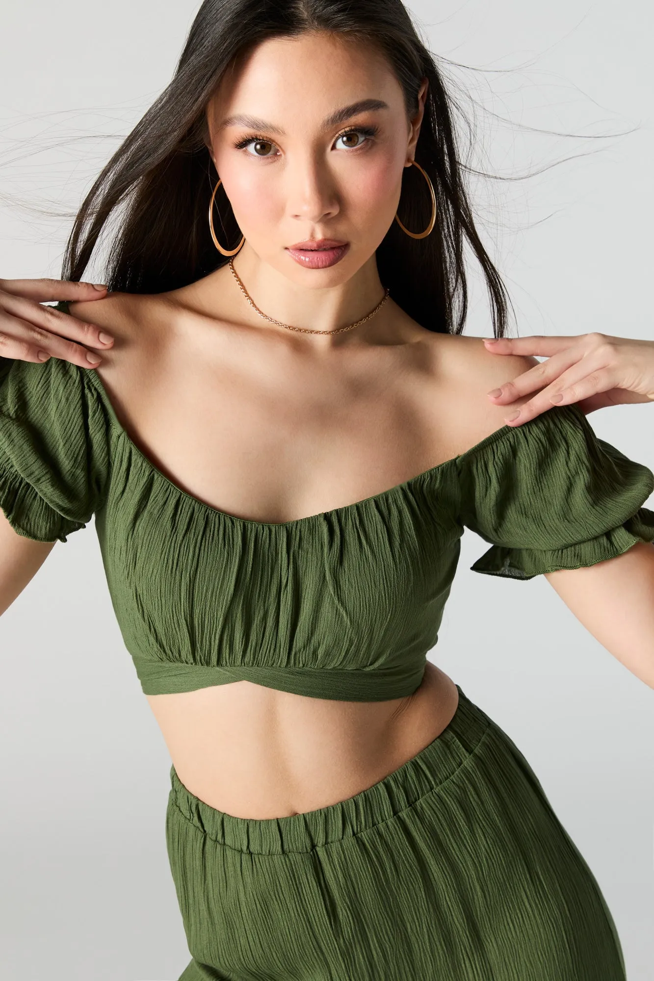 Tie Back Crop Top sold by Urban Planet