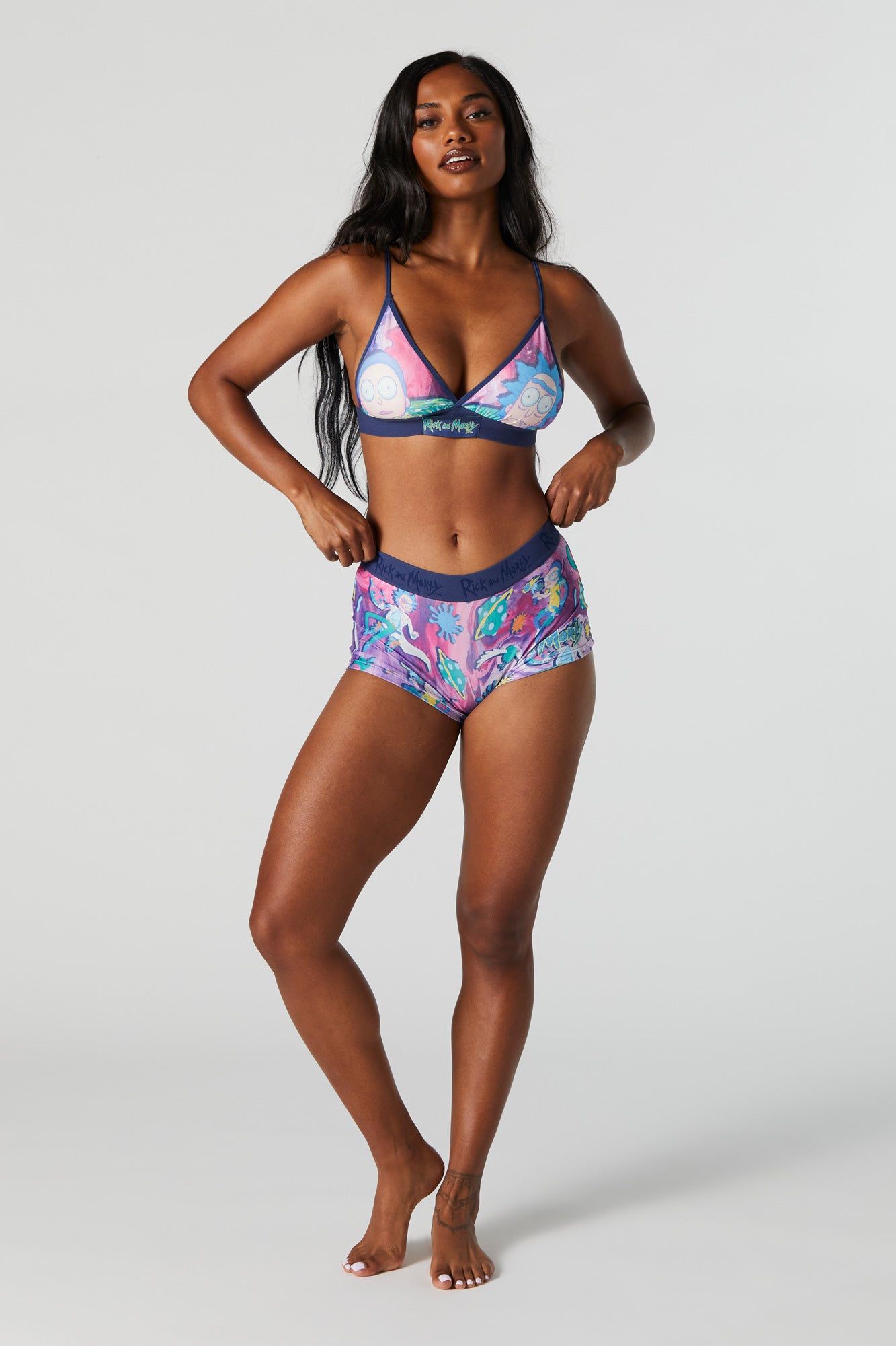 Rick and Morty Triangle Bra and Boy Short Set sold by Urban Planet product image thumbnail 4