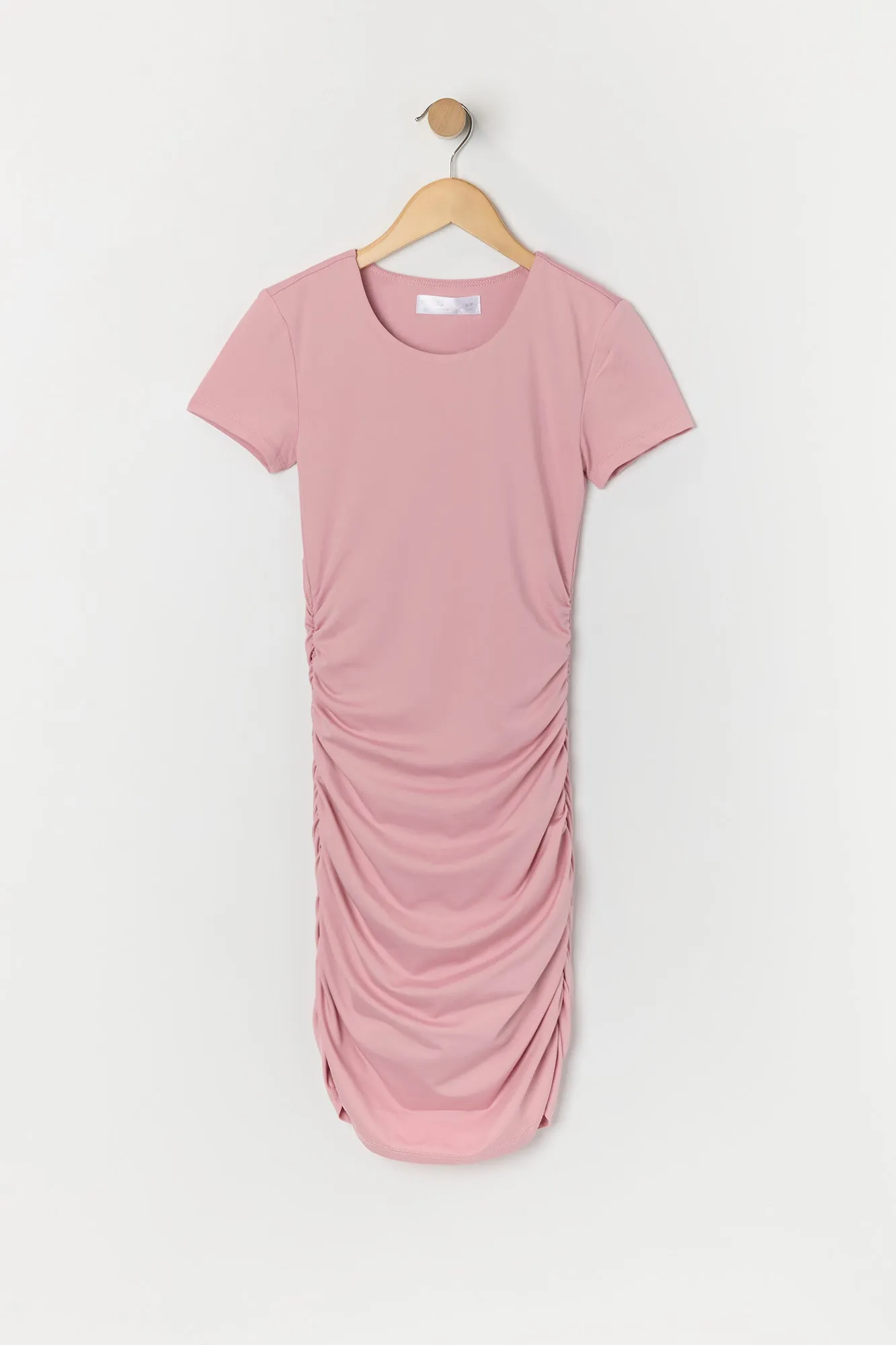 Girls Ruched Short Sleeve Dress sold by Urban Planet product image thumbnail 3