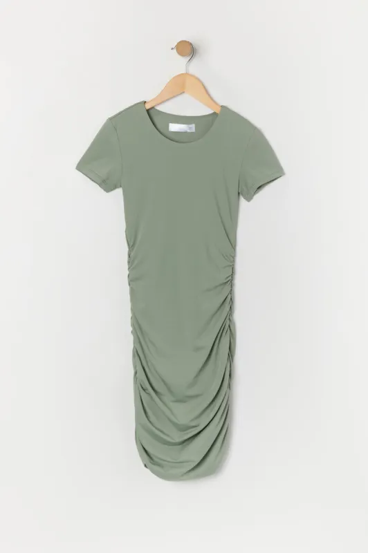 Girls Ruched Short Sleeve Dress sold by Urban Planet