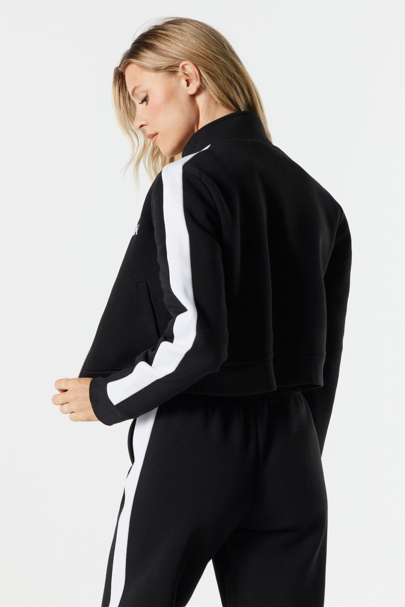 NY Embroidered Fleece Zip-Up Track Jacket sold by Urban Planet product image thumbnail 2