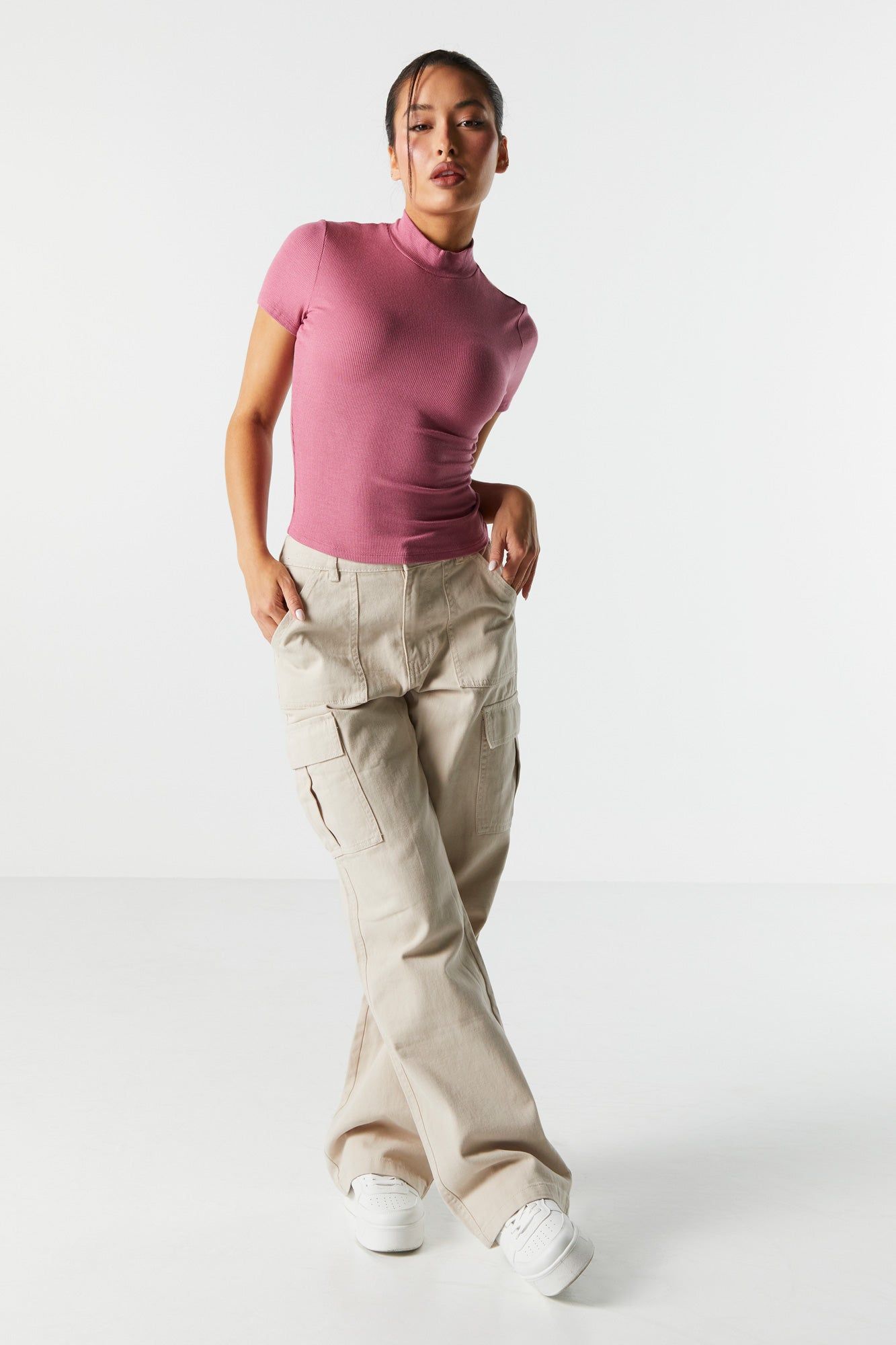 Haut côtelé à col cheminée sold by Urban Planet product image thumbnail 3