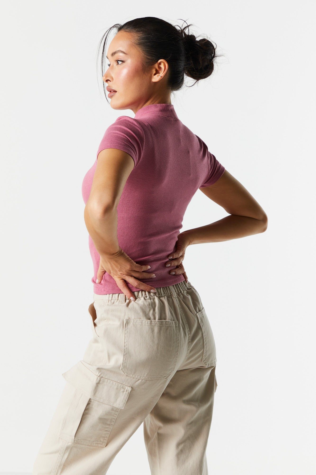 Haut côtelé à col cheminée sold by Urban Planet product image thumbnail 2