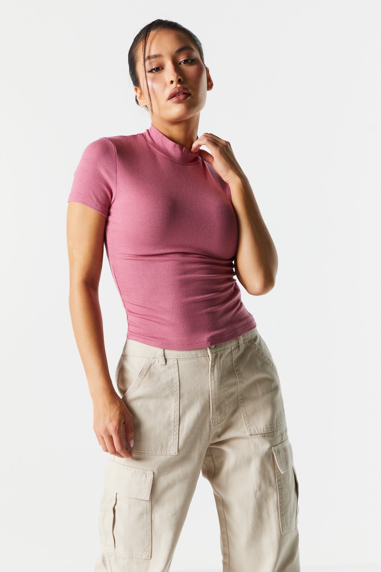 Haut côtelé à col cheminée sold by Urban Planet