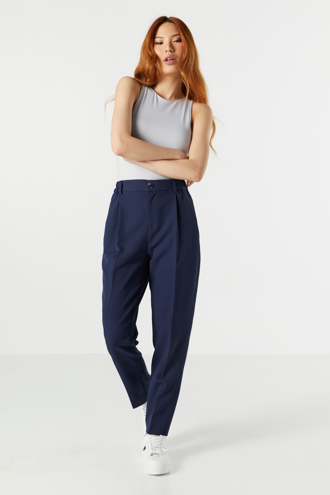 Elastic Waist Slim Dress Pant sold by Urban Planet product image thumbnail 13