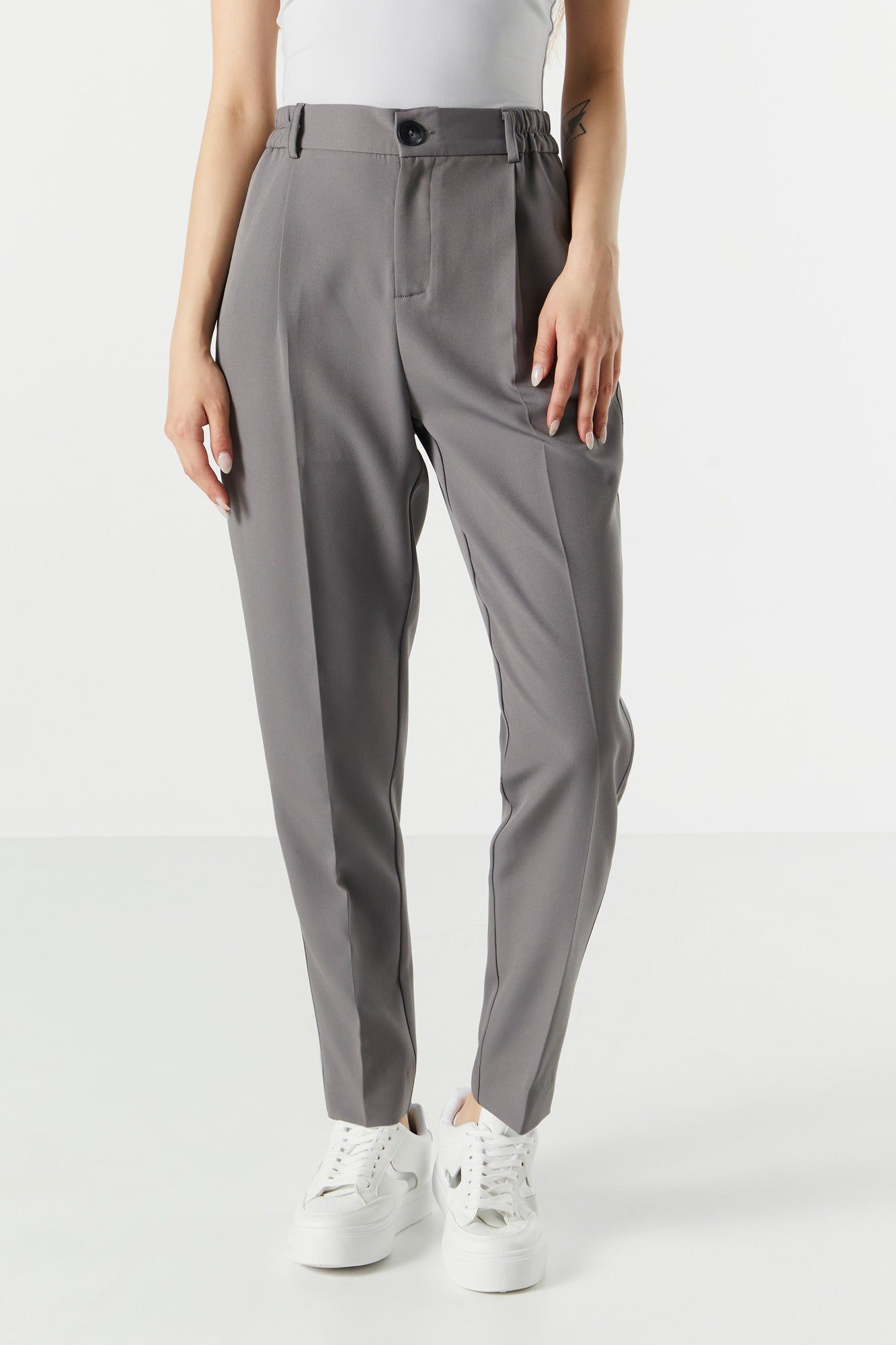 Elastic Waist Slim Dress Pant sold by Urban Planet product image thumbnail 11