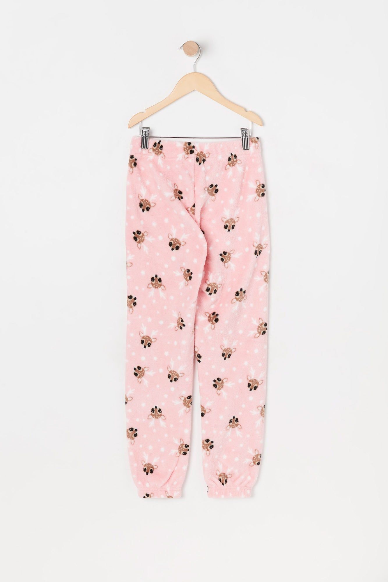 Girls Deer Graphic 2-Piece Plush Pajama Set sold by Urban Planet product image thumbnail 5