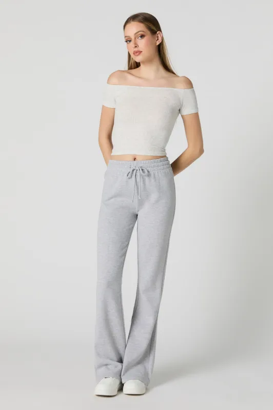 Pantalon d'entraînement à jambe évasée en molleton avec taille coulissante sold by Urban Planet
