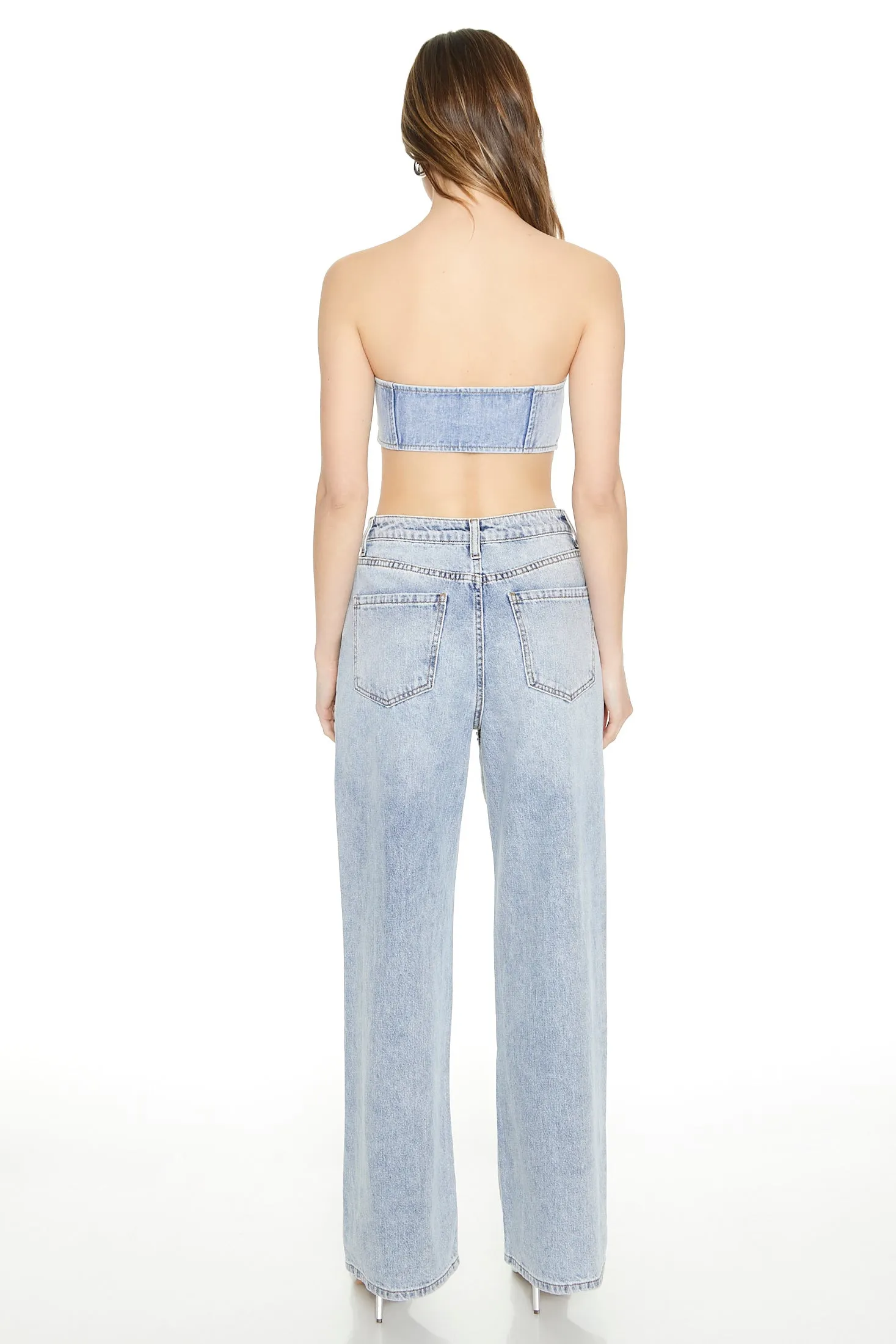 Rhinestone Cut-Out Wide Leg Jean sold by Urban Planet product image thumbnail 2