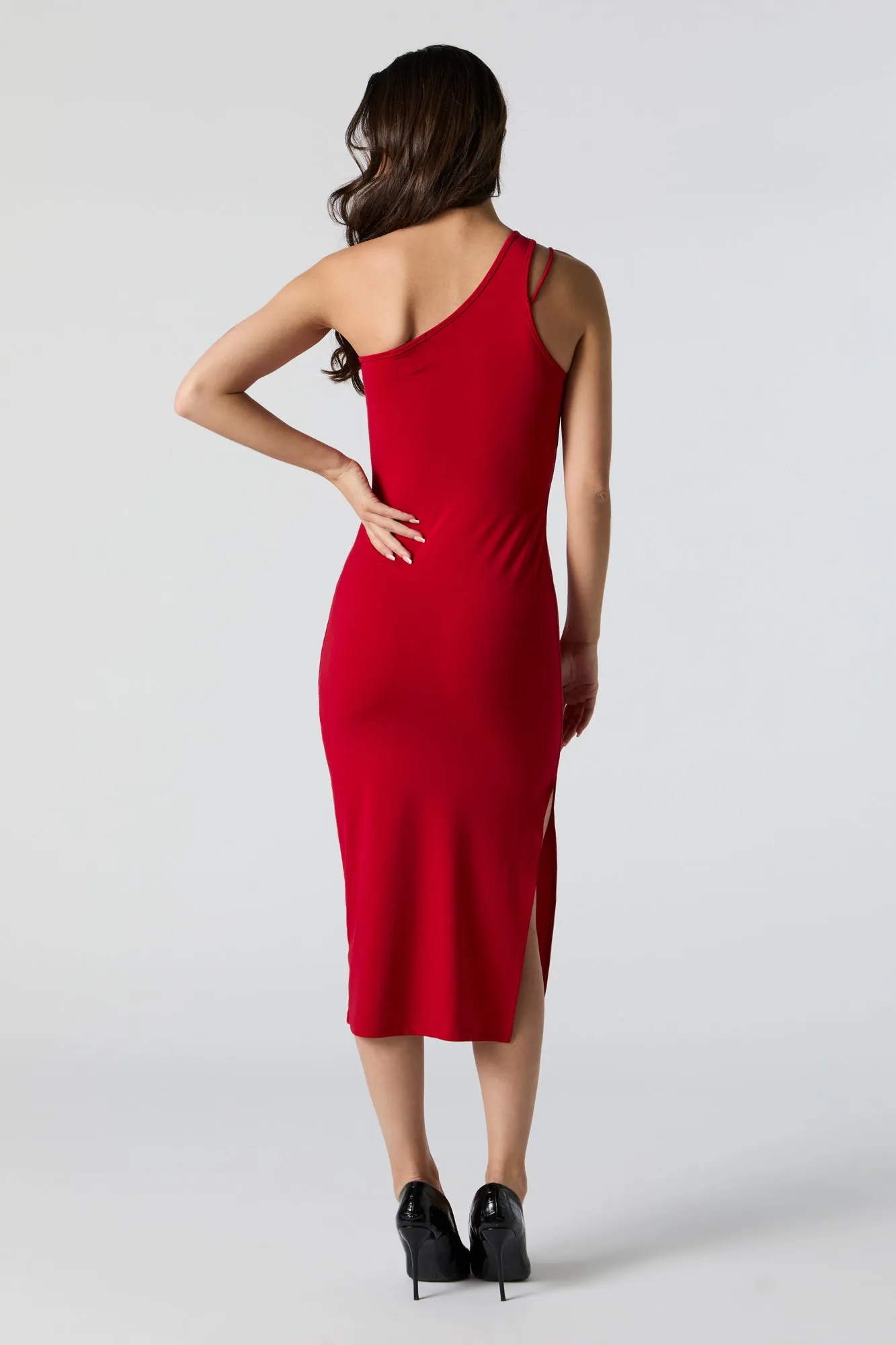 Robe midi moulante à épaule unique sold by Urban Planet product image thumbnail 5