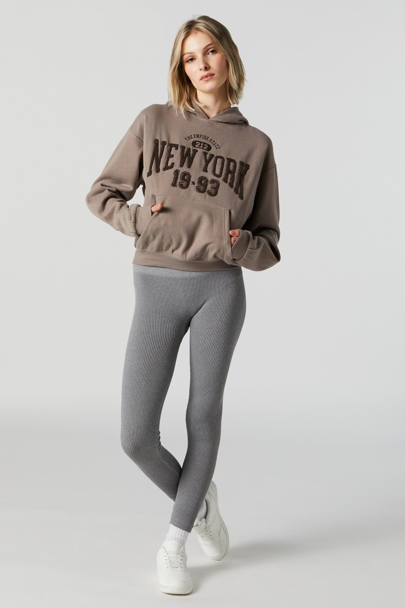 New York Chenille Embroidered Fleece Hoodie sold by Urban Planet product image thumbnail 2