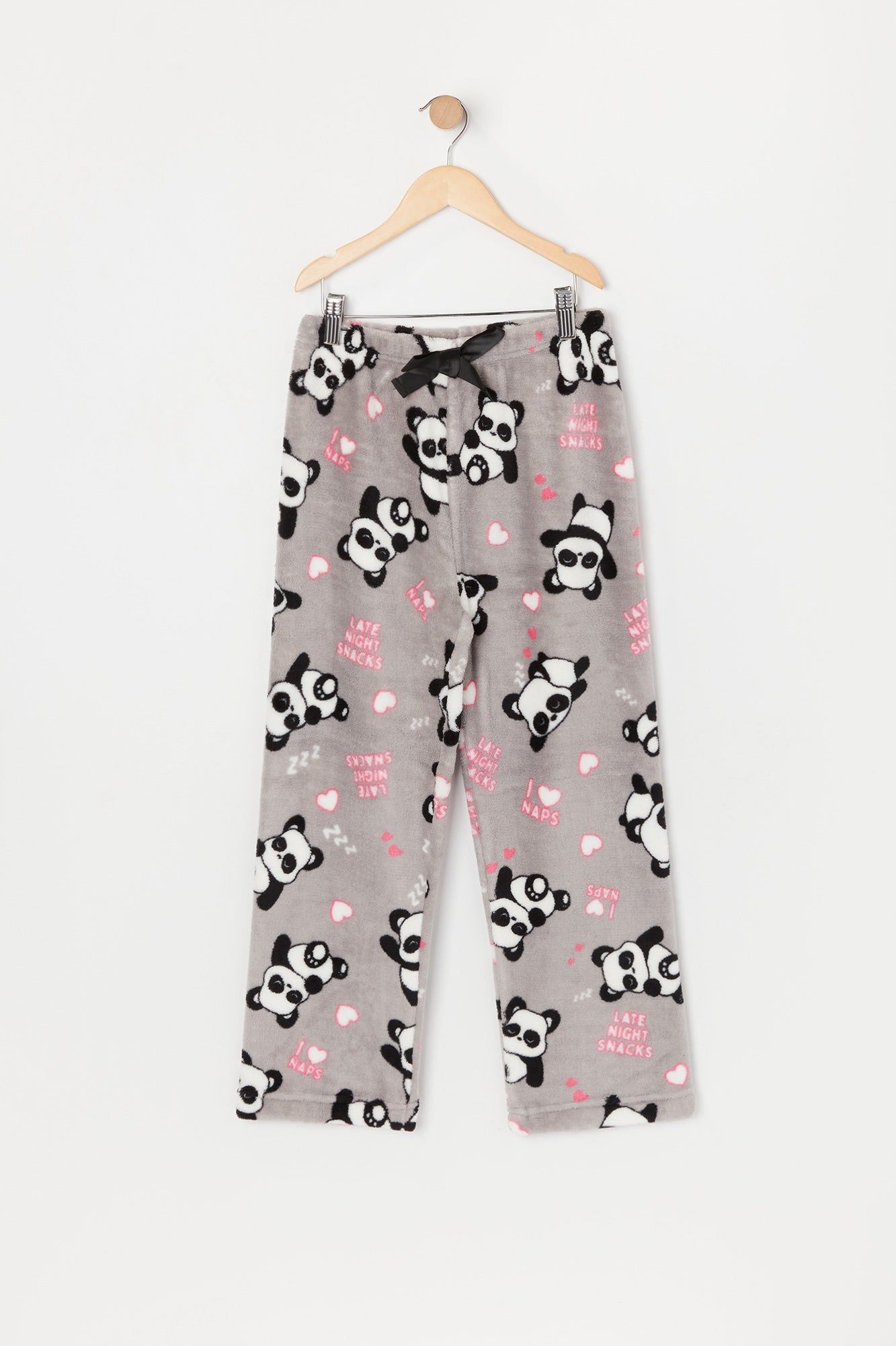 Girls Panda Print Plush Pajama Bottom sold by Urban Planet