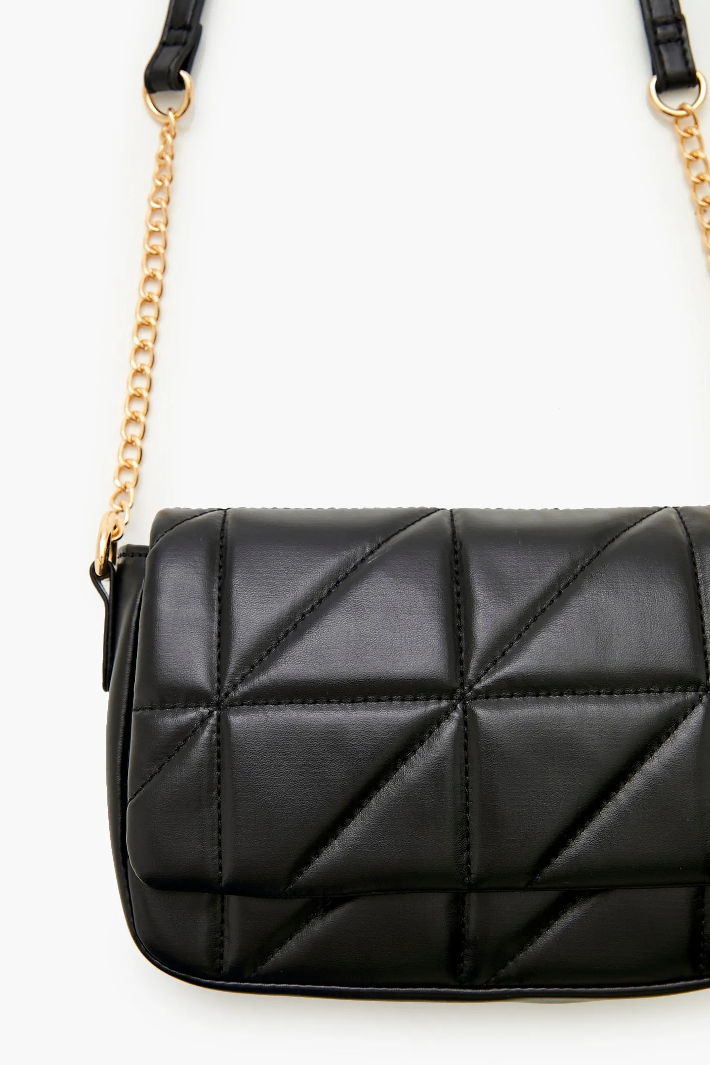 Quilted Faux Leather Crossbody Bag sold by Urban Planet product image thumbnail 3