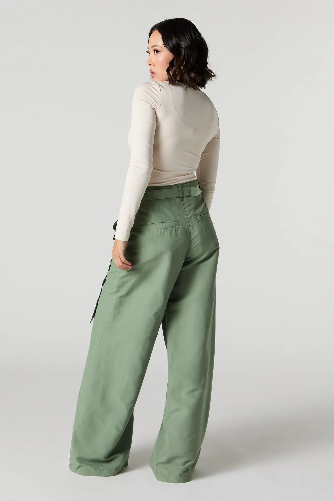 Pantalon cargo à jambe large avec ceinture sold by Urban Planet product image thumbnail 3