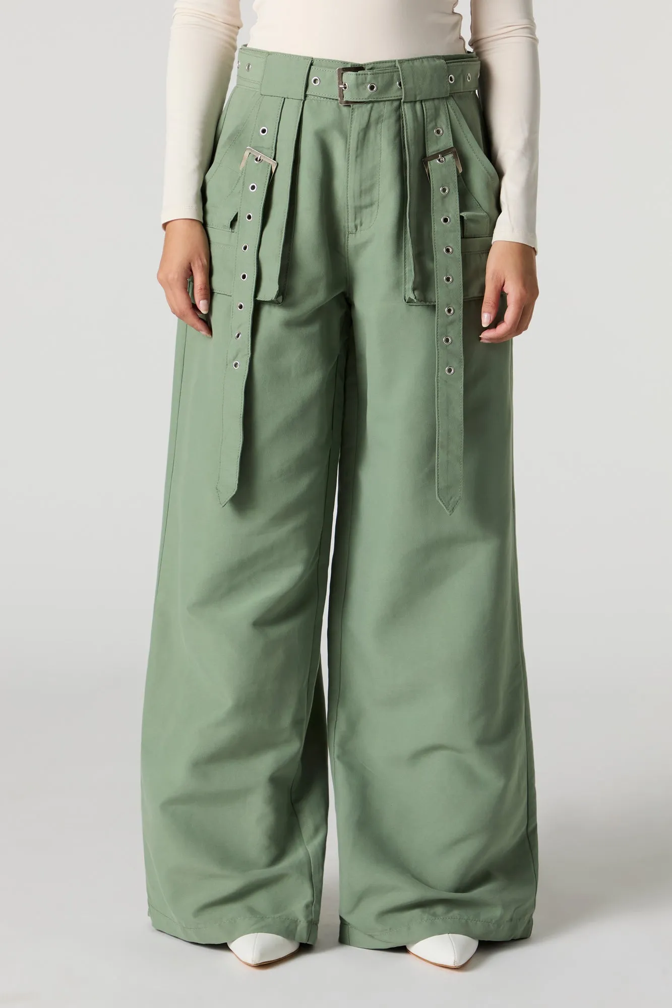 Pantalon cargo à jambe large avec ceinture sold by Urban Planet product image thumbnail 2