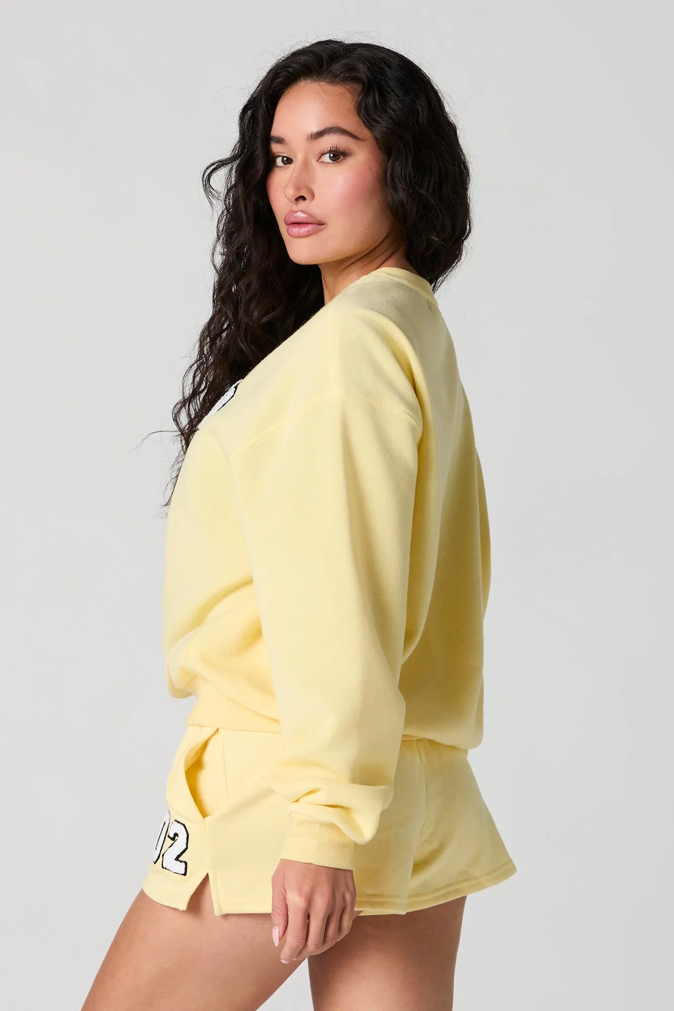 Malibu Chenille Embroidered Fleece Sweatshirt sold by Urban Planet product image thumbnail 2