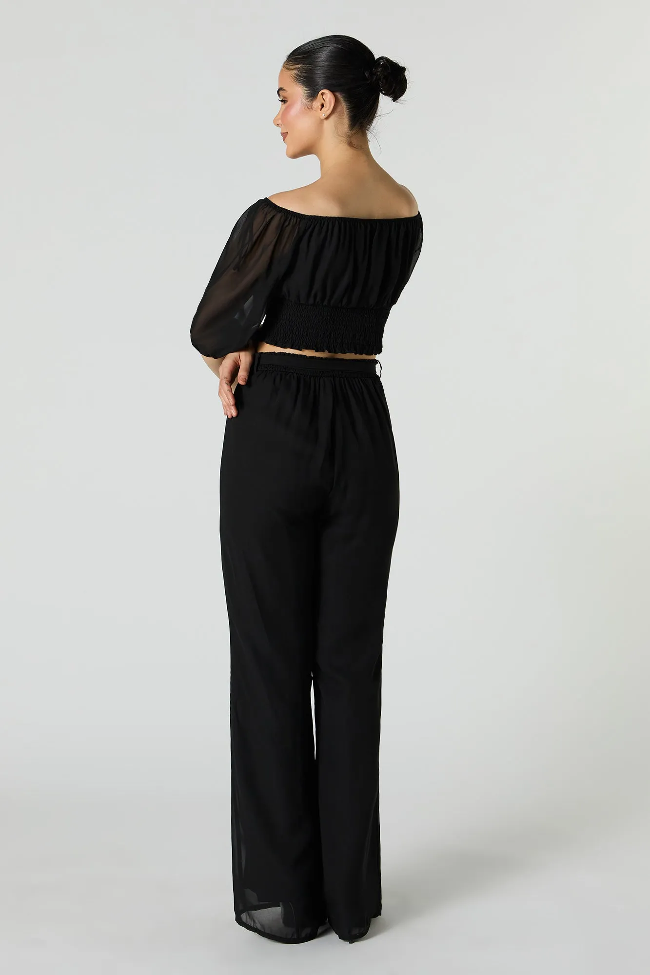Chiffon Belted Palazzo Pant sold by Urban Planet product image thumbnail 3