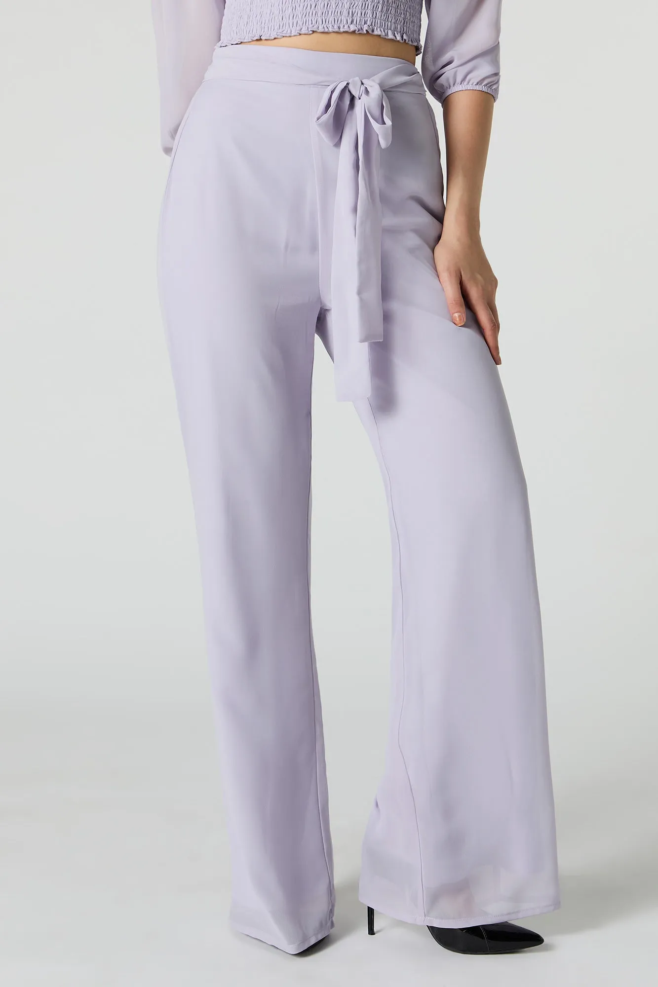 Chiffon Belted Palazzo Pant sold by Urban Planet product image thumbnail 5