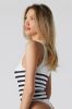 Striped Contour Crewneck Sleeveless Bodysuit sold by Urban Planet