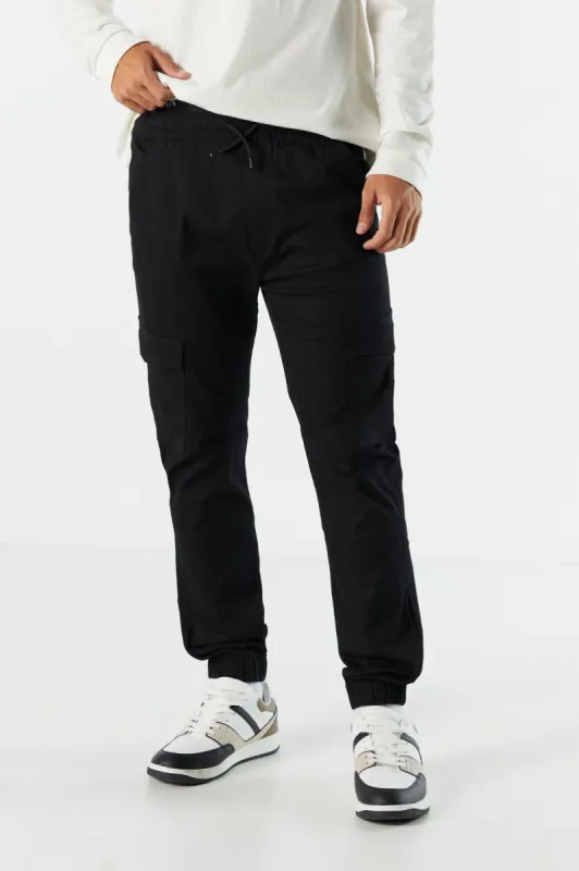 Pantalon cargo noir sold by Urban Planet