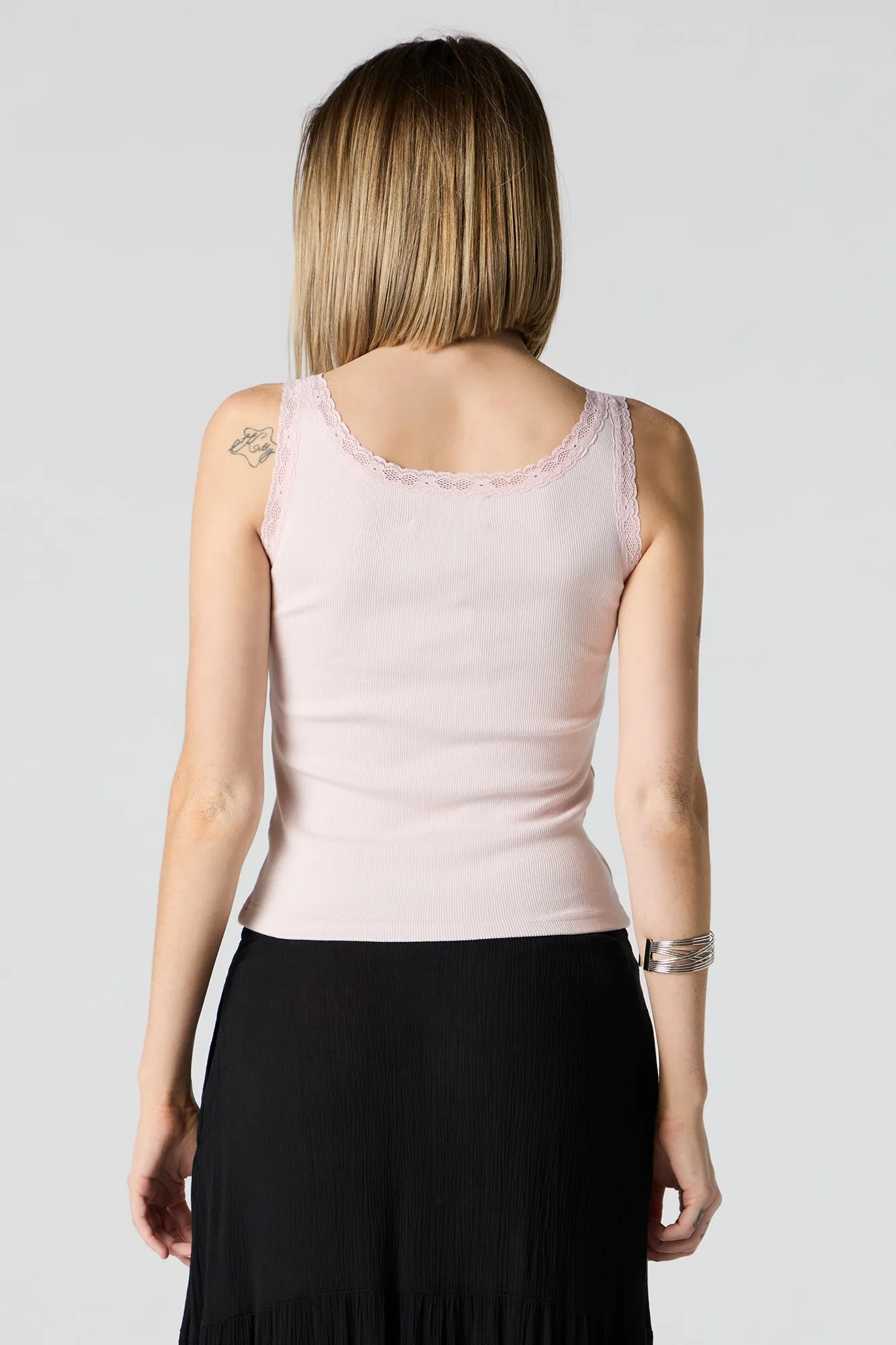 Débardeur à imprimé La Lune Le Soleil avec liséré de dentelle sold by Urban Planet product image thumbnail 2