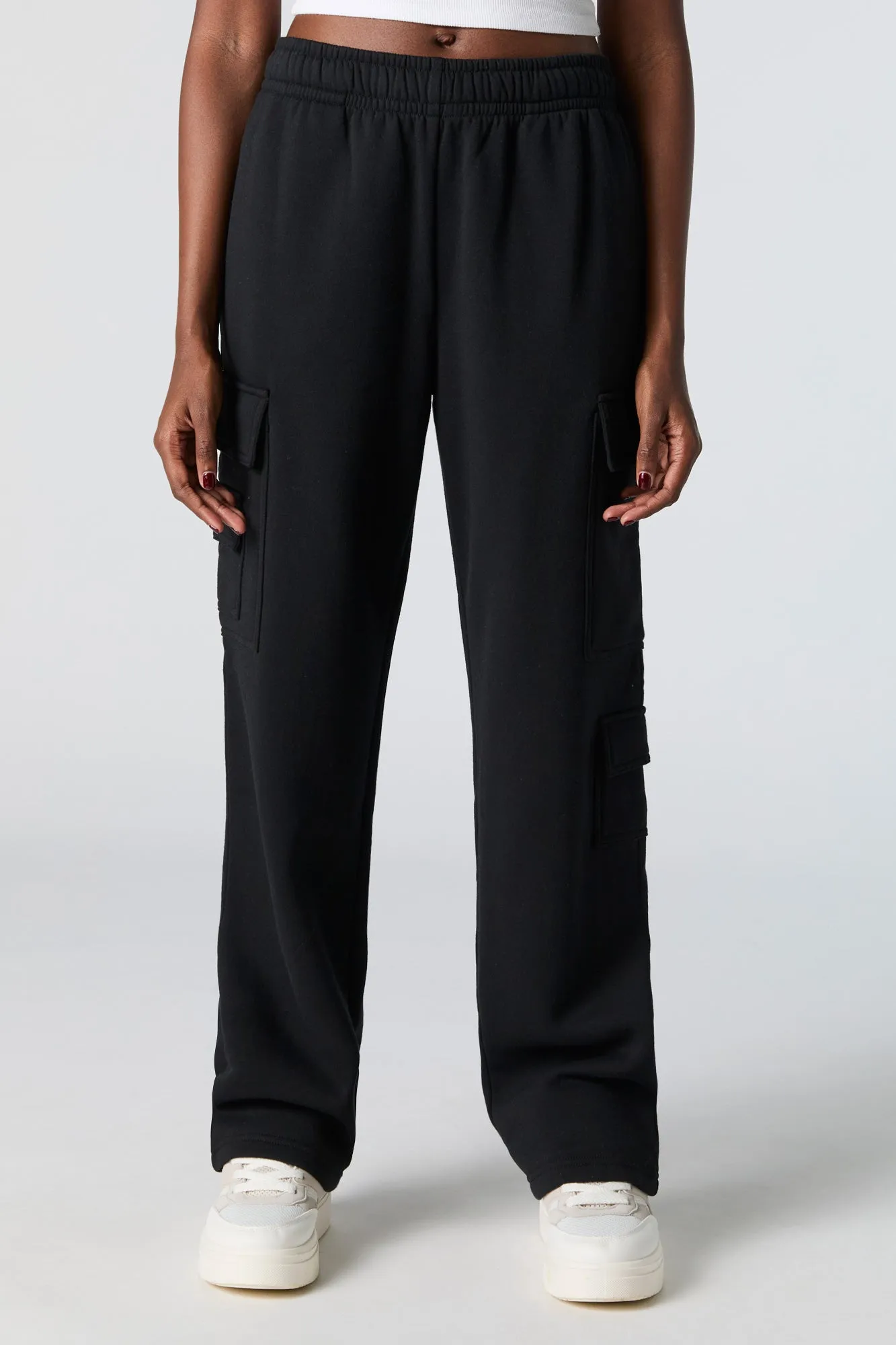 Fleece Wide Leg Cargo Sweatpant sold by Urban Planet product image thumbnail 5