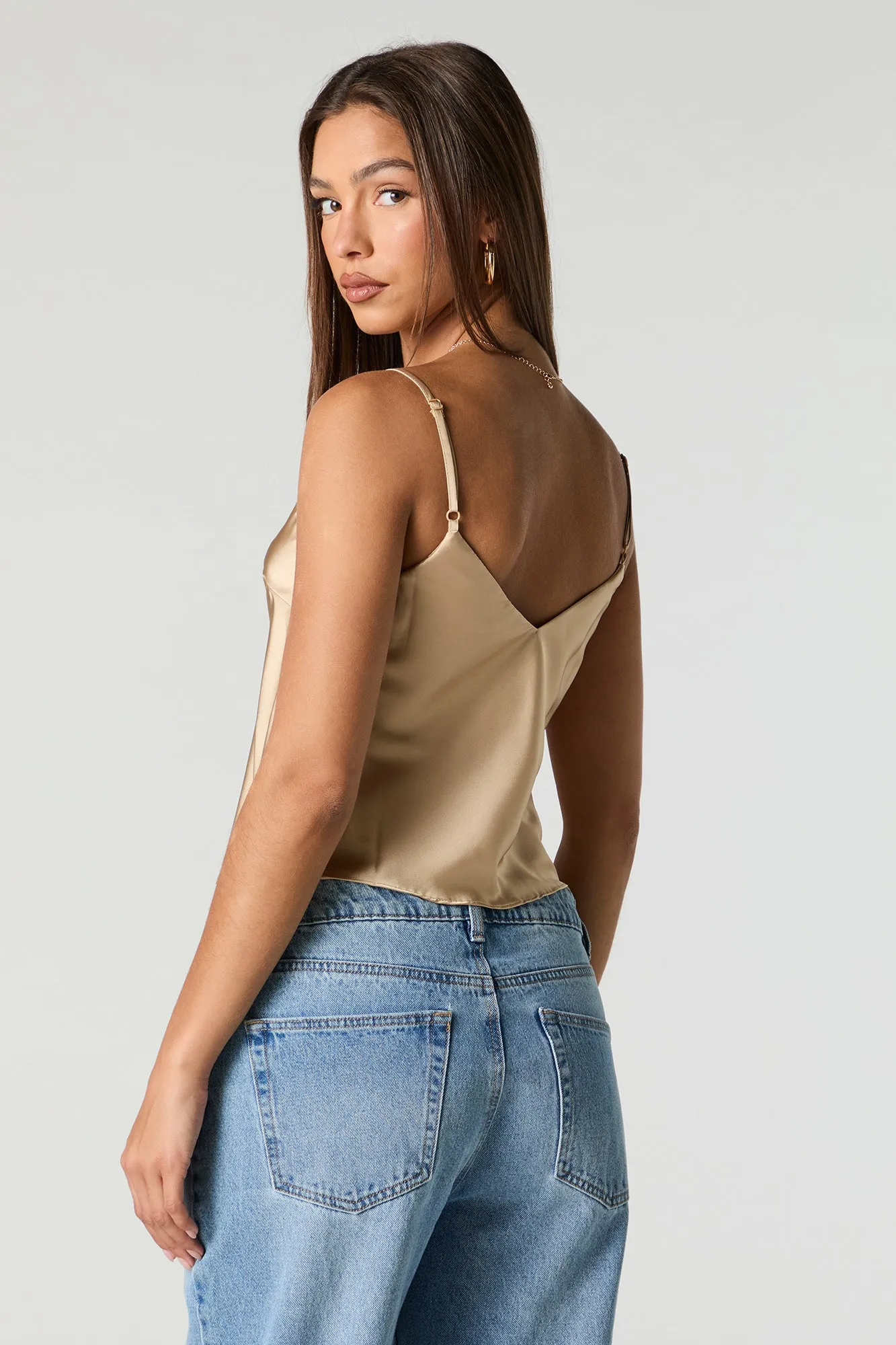 Camisole en satin à encolure en V sold by Urban Planet product image thumbnail 2