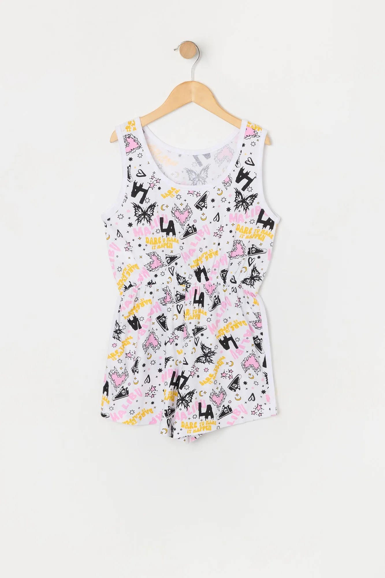 Girls LA Butterfly Print Romper sold by Urban Planet