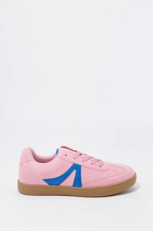 Faux-Leather Low Profile Tennis Shoe made by Urban Planet