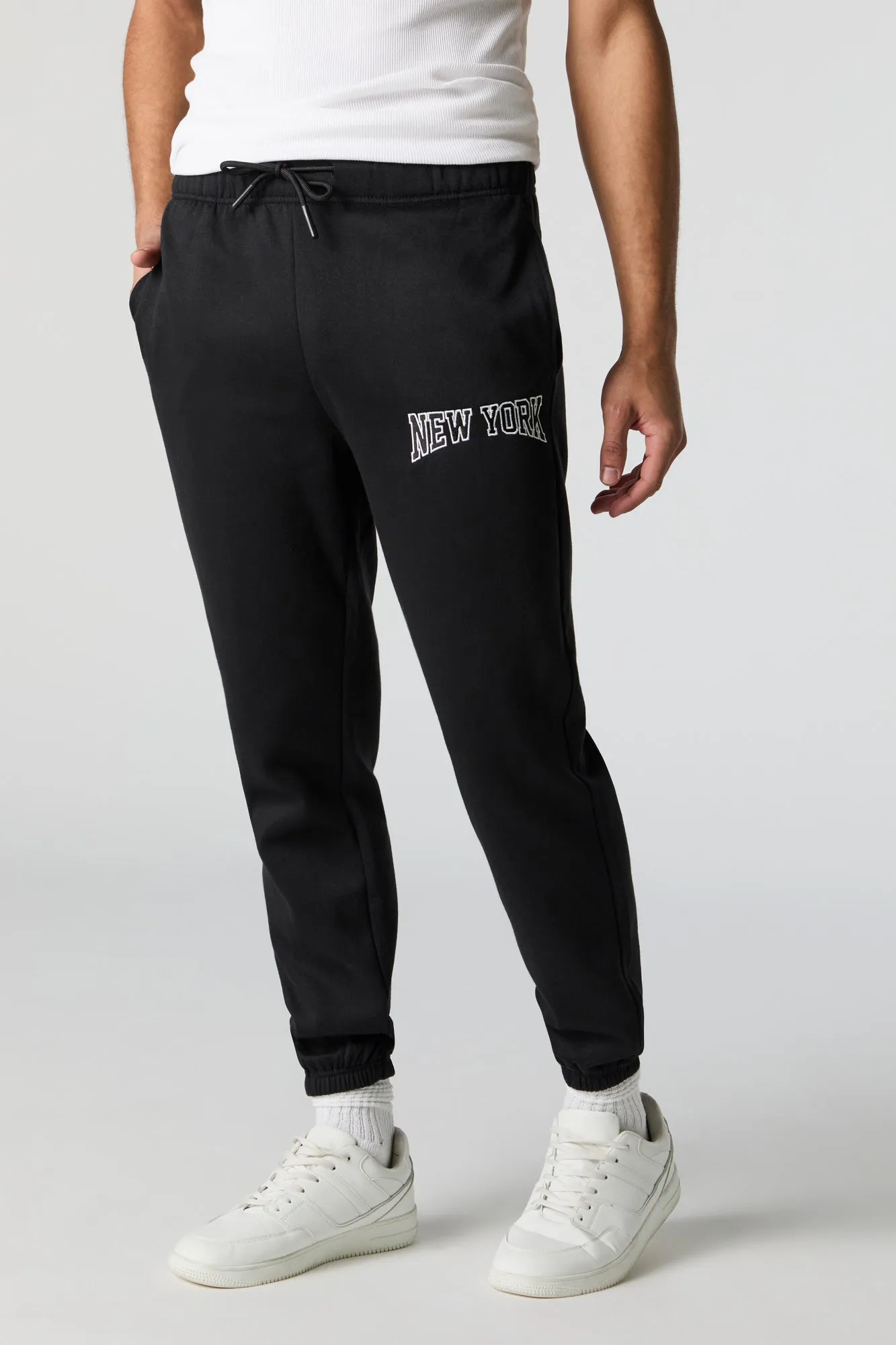 Boston Embroidered Fleece Jogger sold by Urban Planet