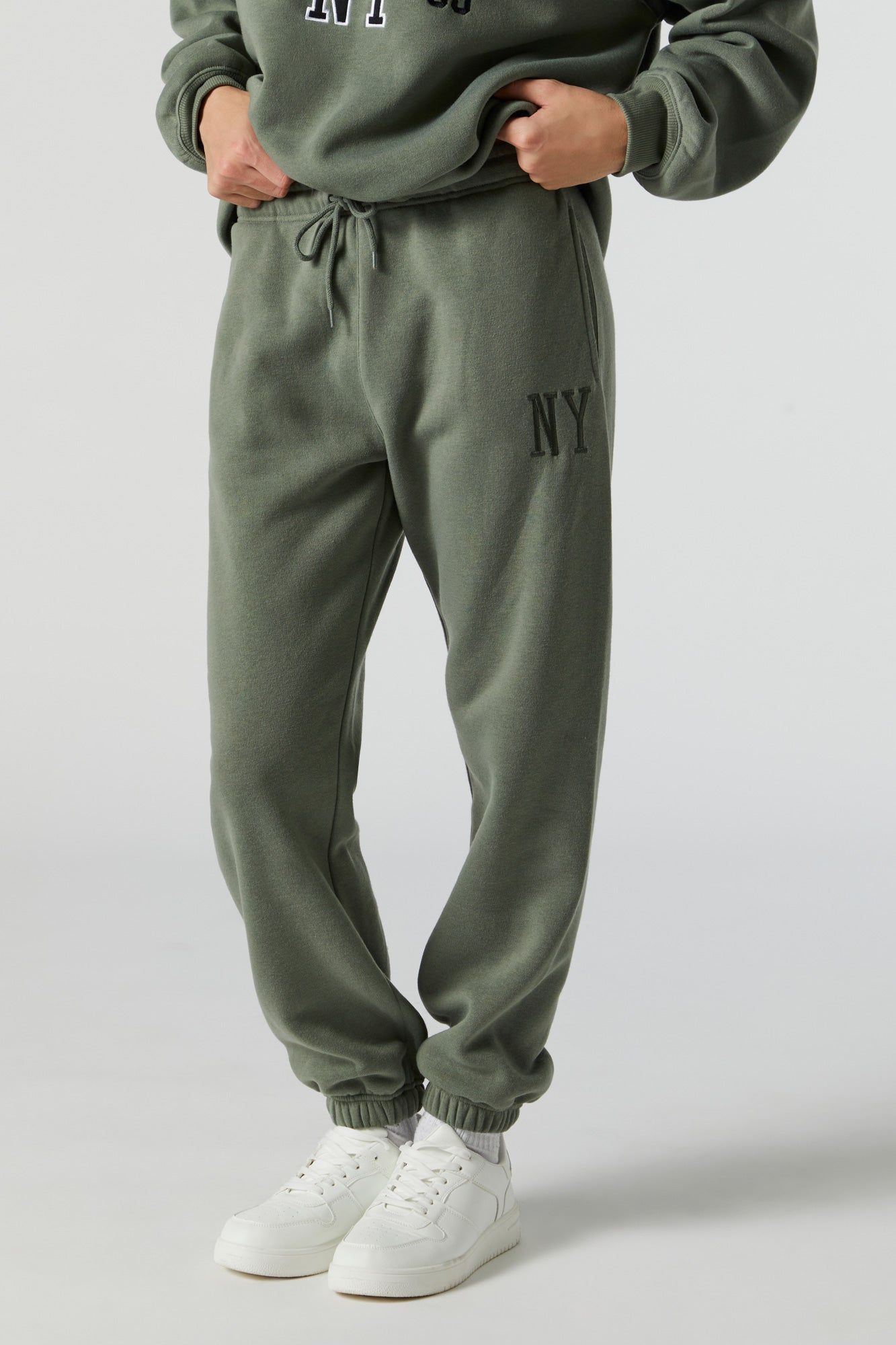 Brooklyn Embroidered Fleece Jogger sold by Urban Planet product image thumbnail 2