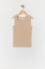 Girls Solid Ribbed Scoop Neck Tank sold by Urban Planet