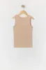 Girls Solid Ribbed Scoop Neck Tank sold by Urban Planet