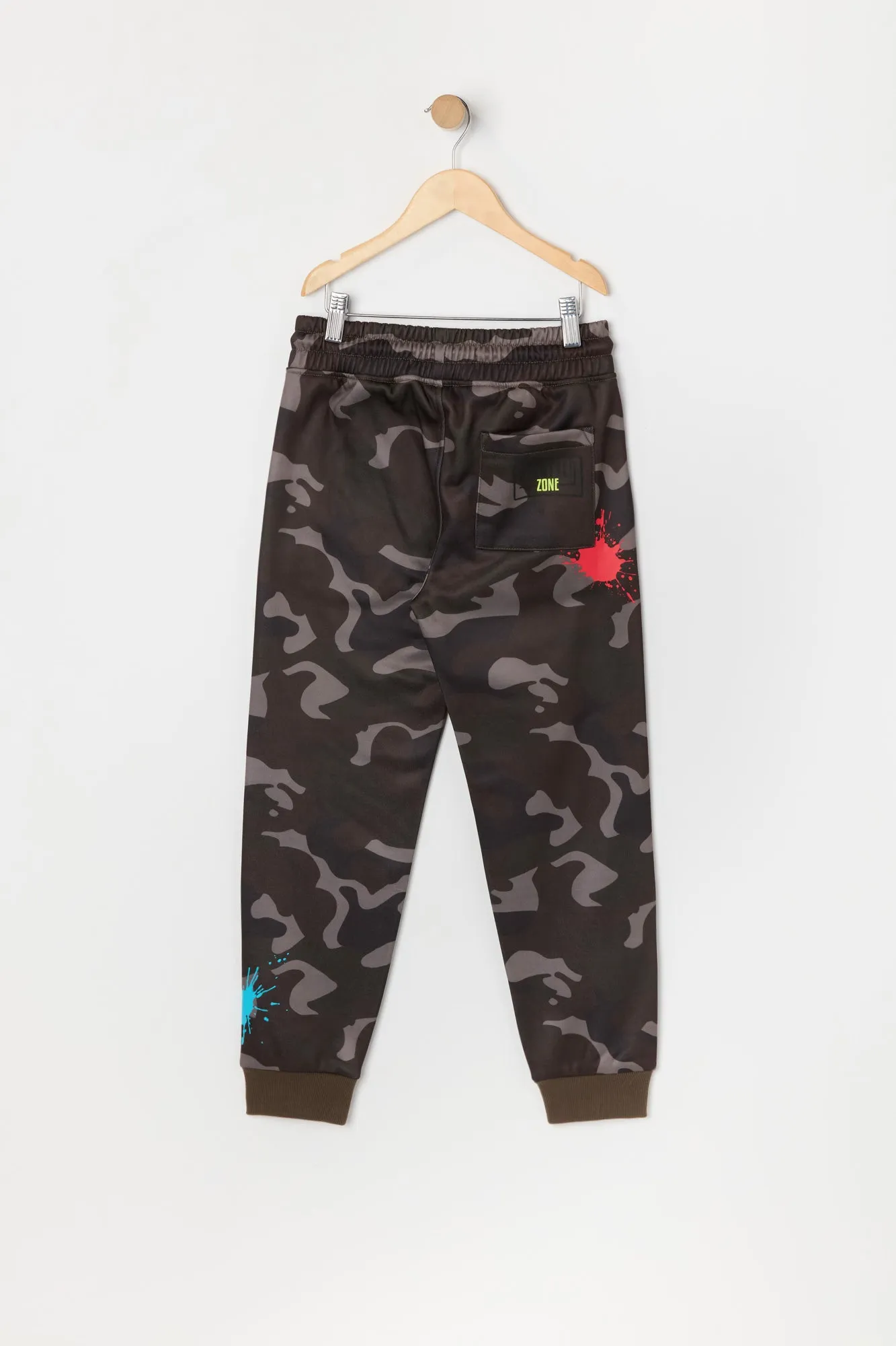 Boys Camo Print Fleece Jogger sold by Urban Planet product image thumbnail 2