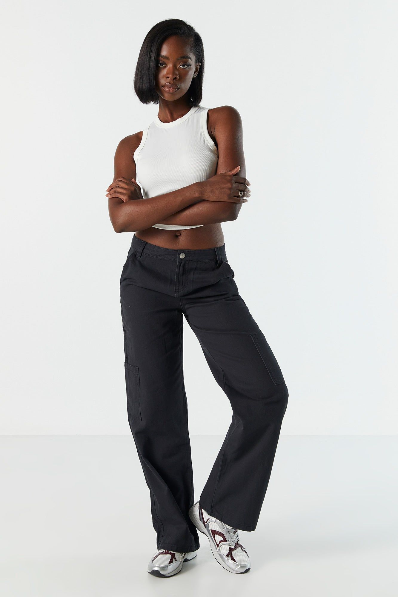 Jean de menuisier taille base délavé noir sold by Urban Planet