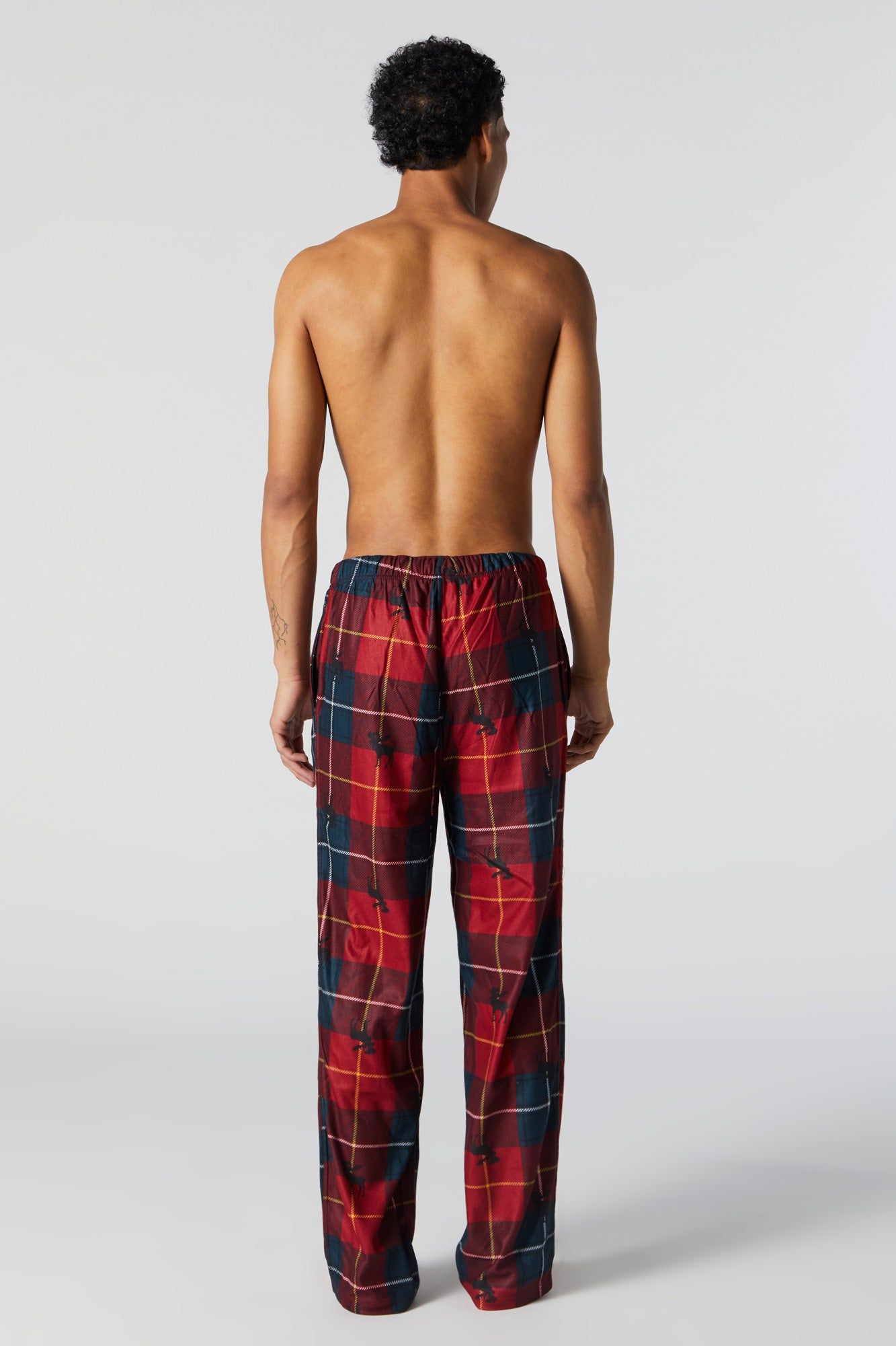 Moose Plaid Graphic Pajama Pant sold by Urban Planet product image thumbnail 2