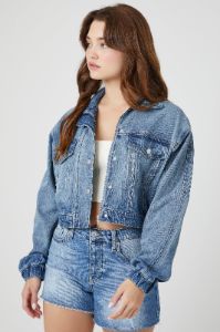 Blouson de style camionneur court en denim sold by Urban Planet