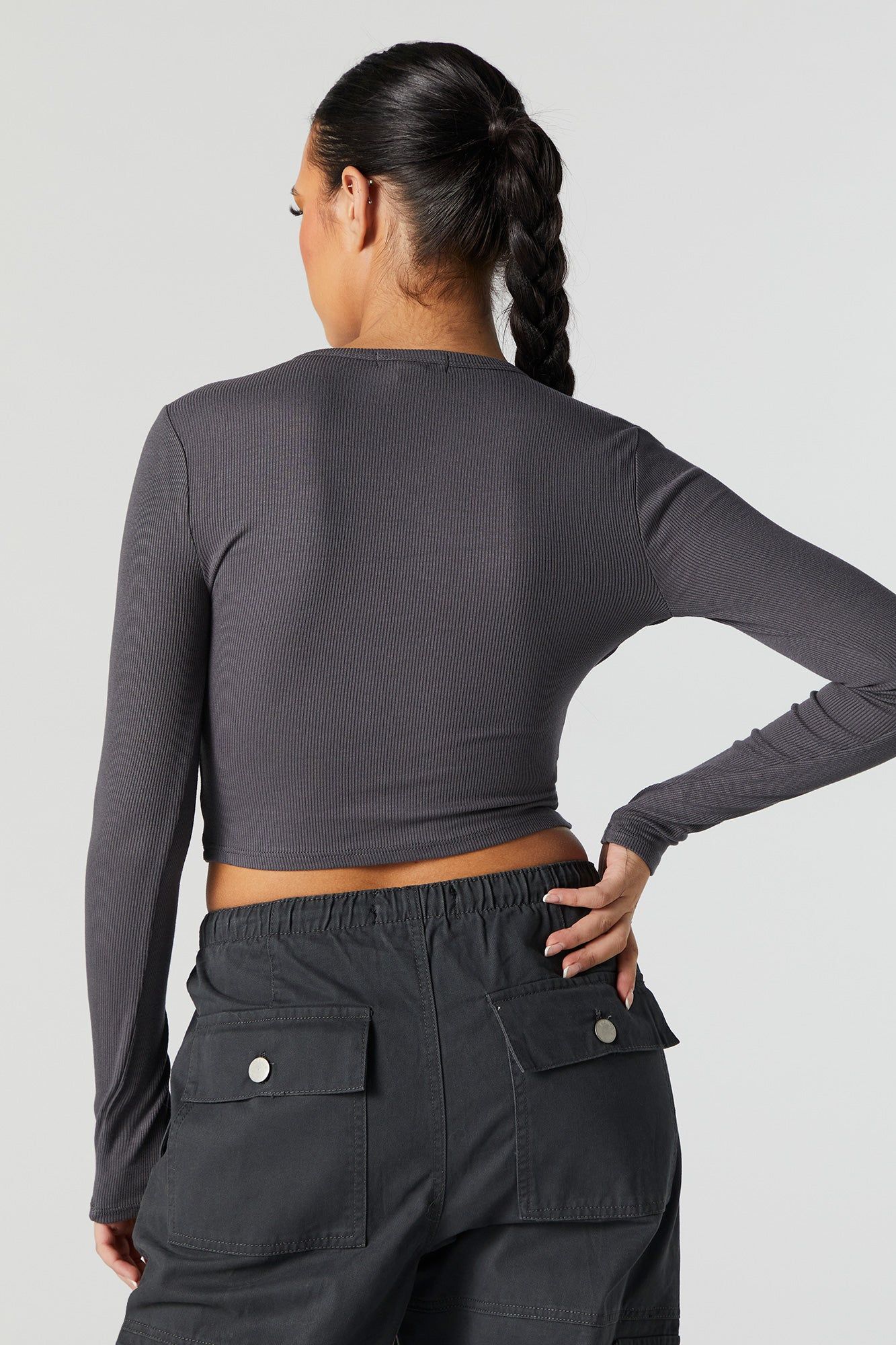 Seoul Graphic Long Sleeve Crop Top sold by Urban Planet product image thumbnail 4