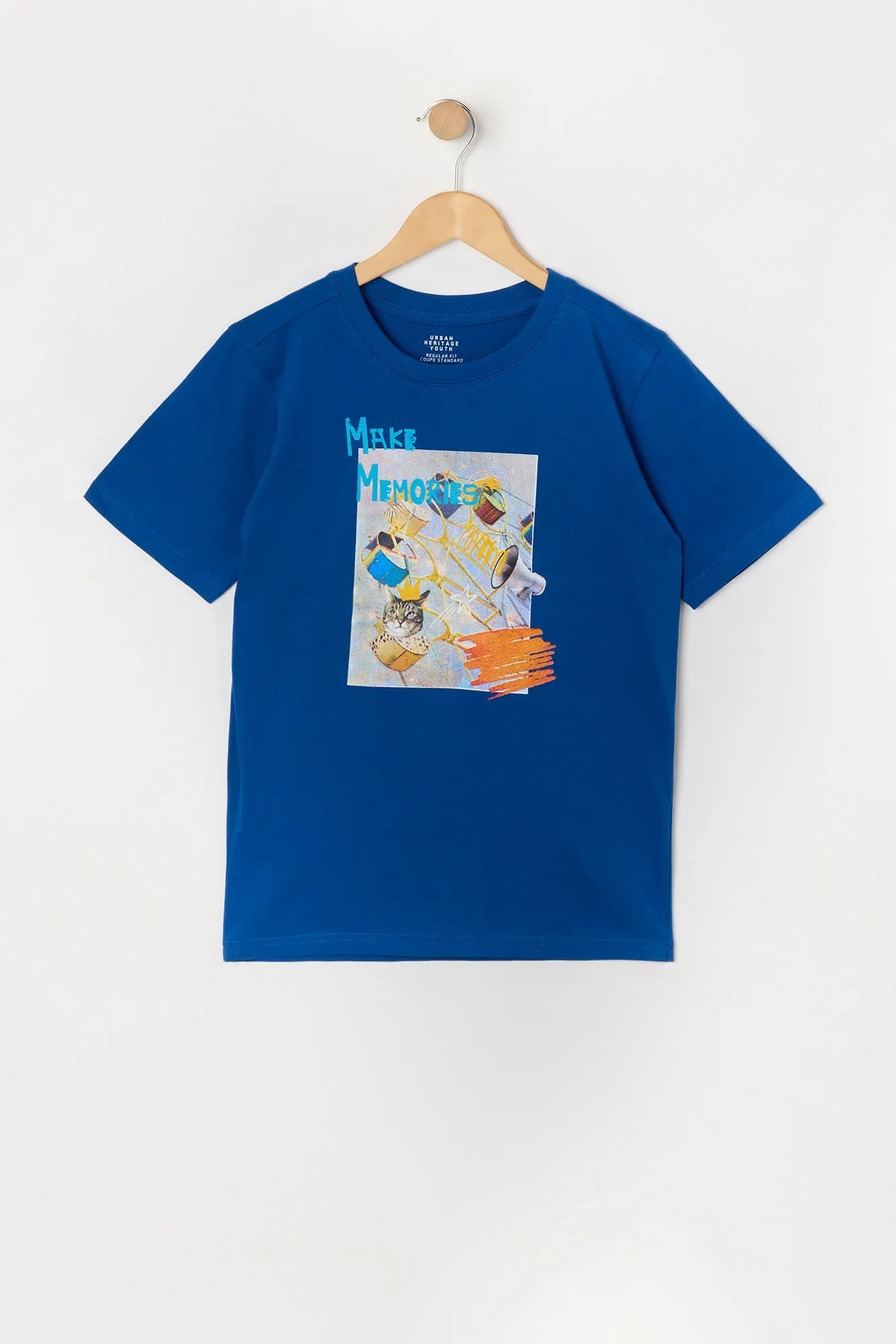 T-shirt à imprimé Make Memories pour garçon sold by Urban Planet