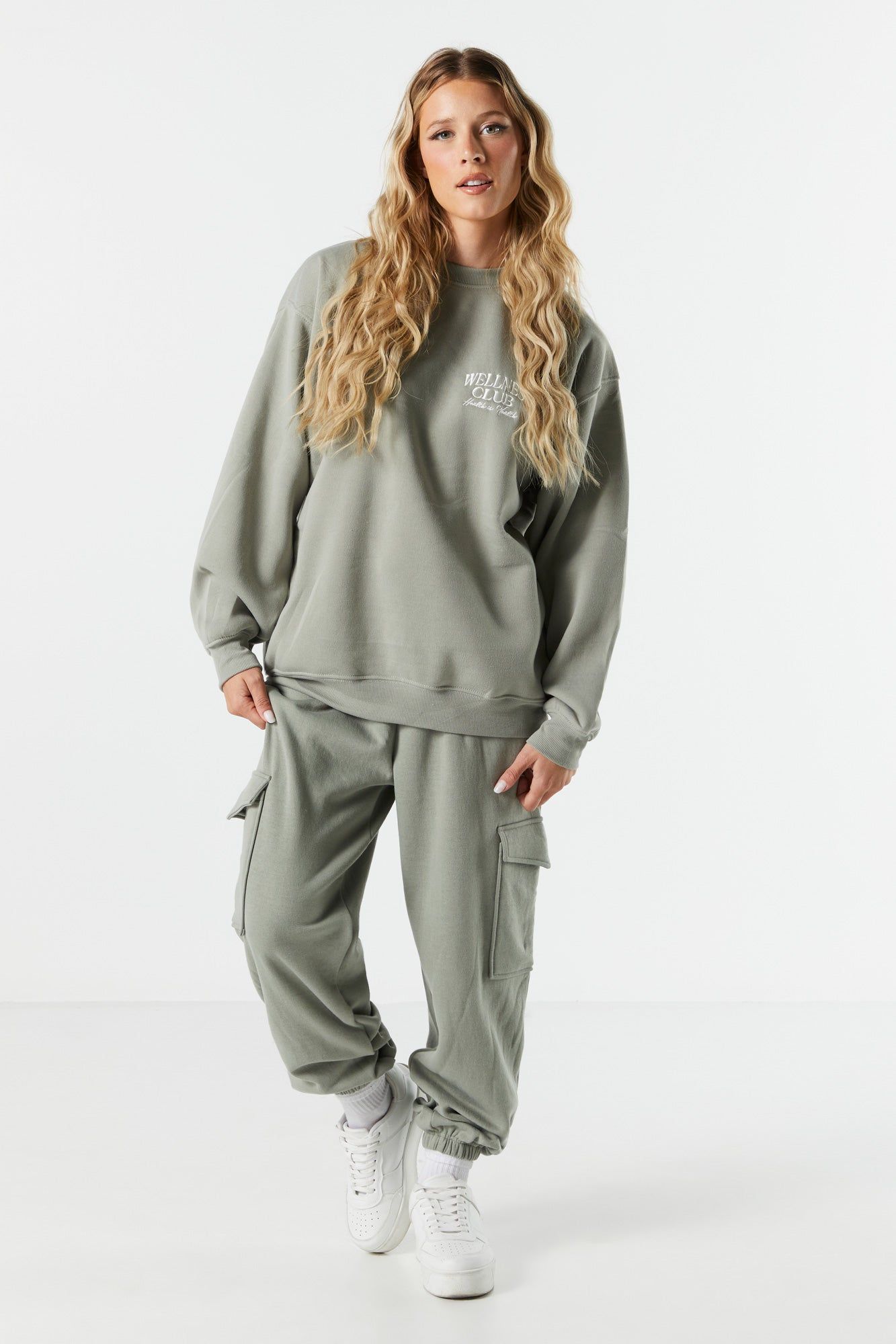 Wellness Club Embroidered Crewneck Sweatshirt sold by Urban Planet product image thumbnail 3