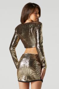 Minijupe gold à paillettes sold by Urban Planet