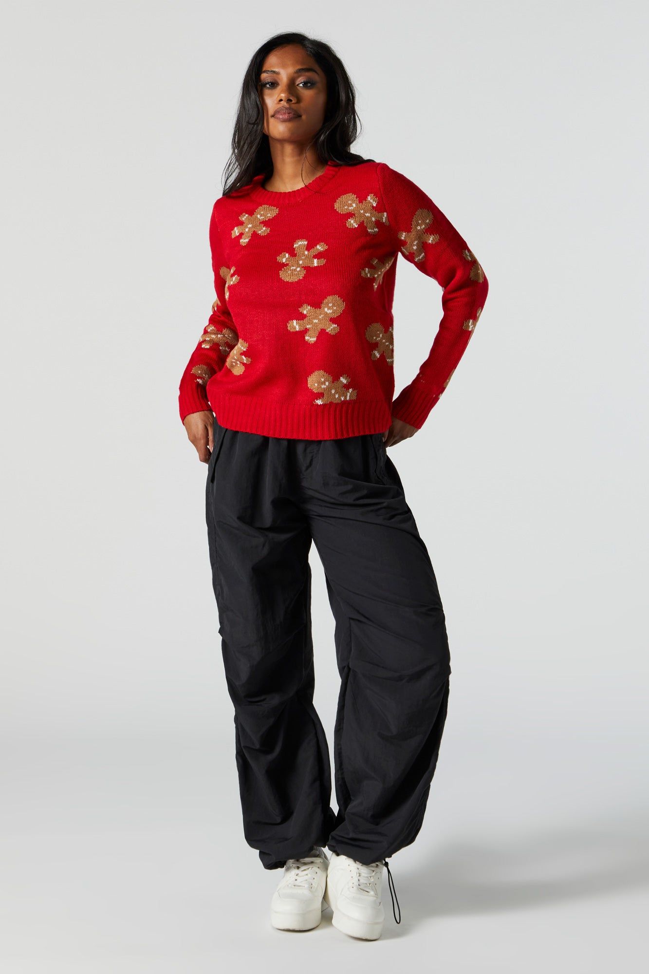 Chandail de Noël en tricot à imprimé Pain d'épice sold by Urban Planet product image thumbnail 3