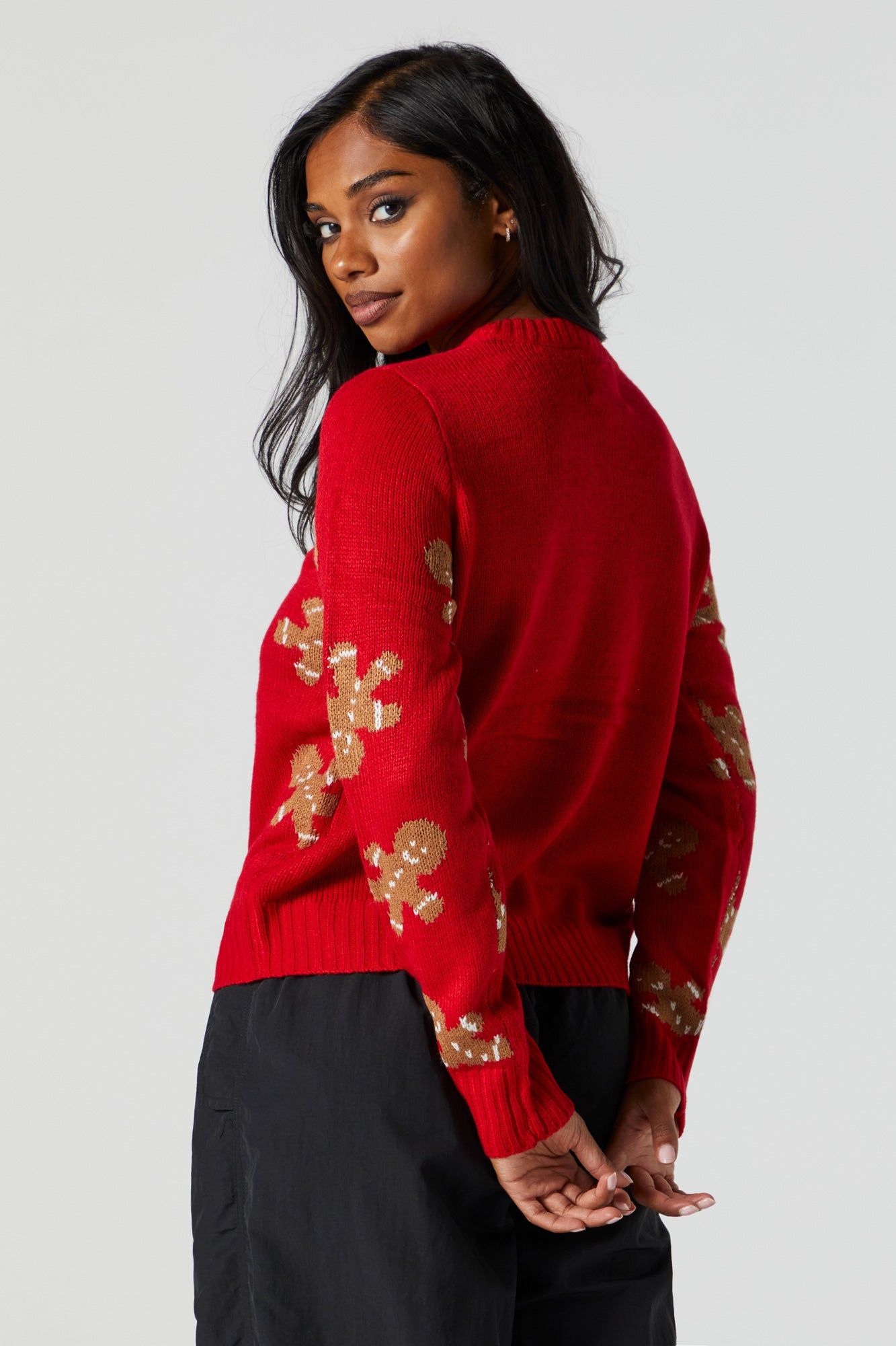 Chandail de Noël en tricot à imprimé Pain d'épice sold by Urban Planet product image thumbnail 2