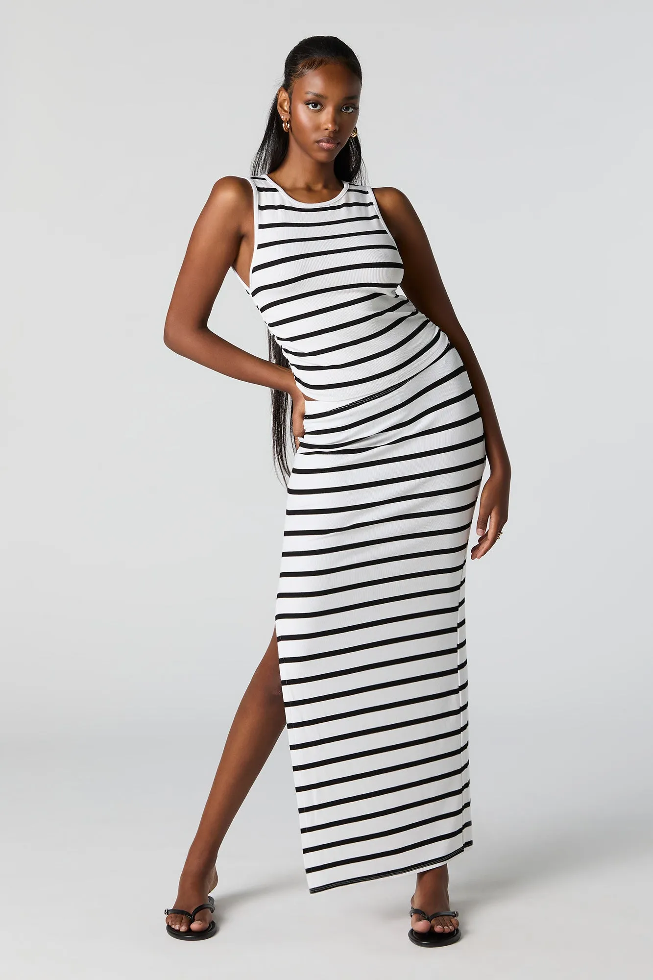 Débardeur côtelé rayé cintré sur les côtés sold by Urban Planet product image thumbnail 3