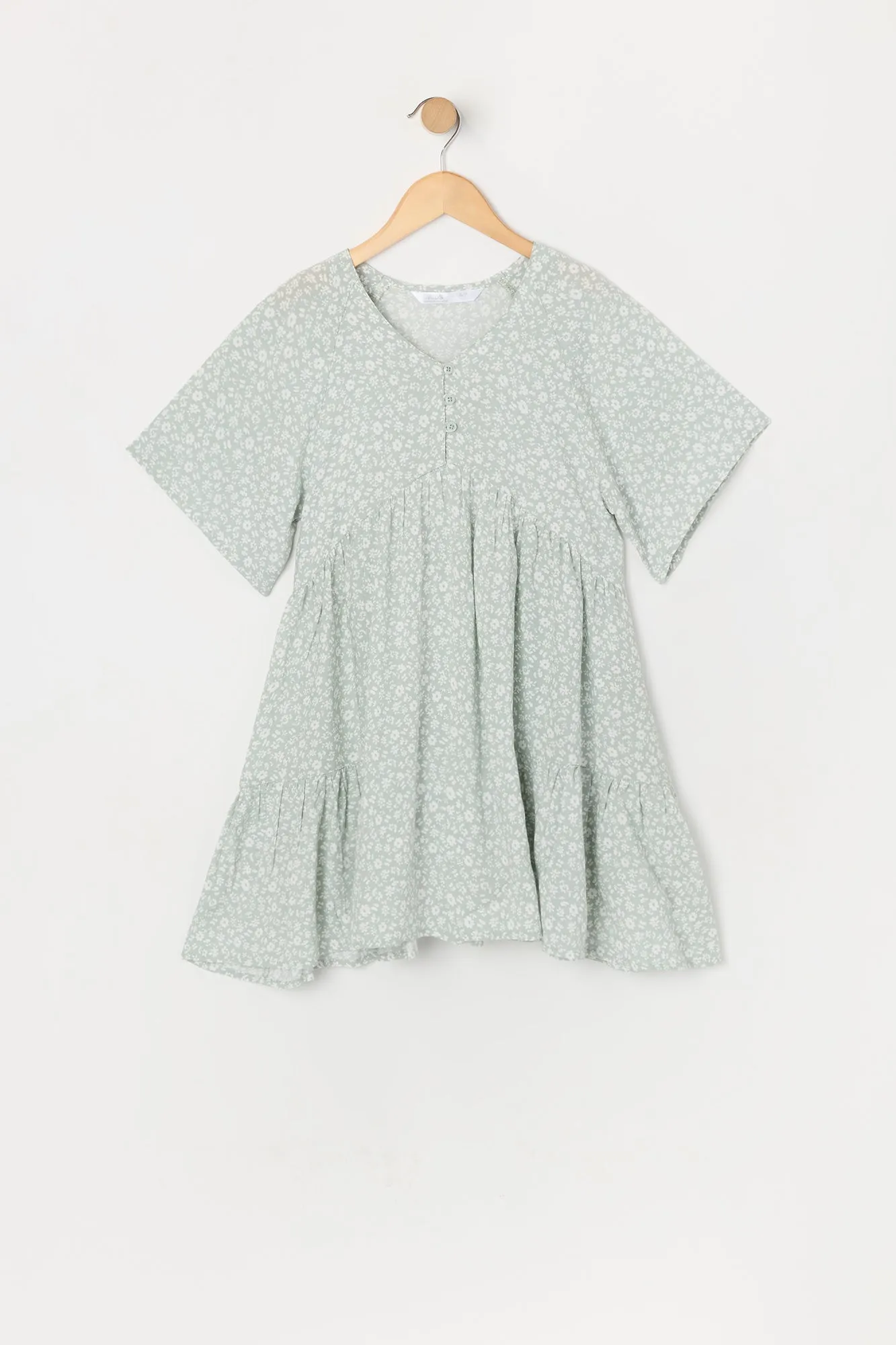 Robe de style nuisette fleurie à manches courtes pour fille sold by Urban Planet product image thumbnail 3