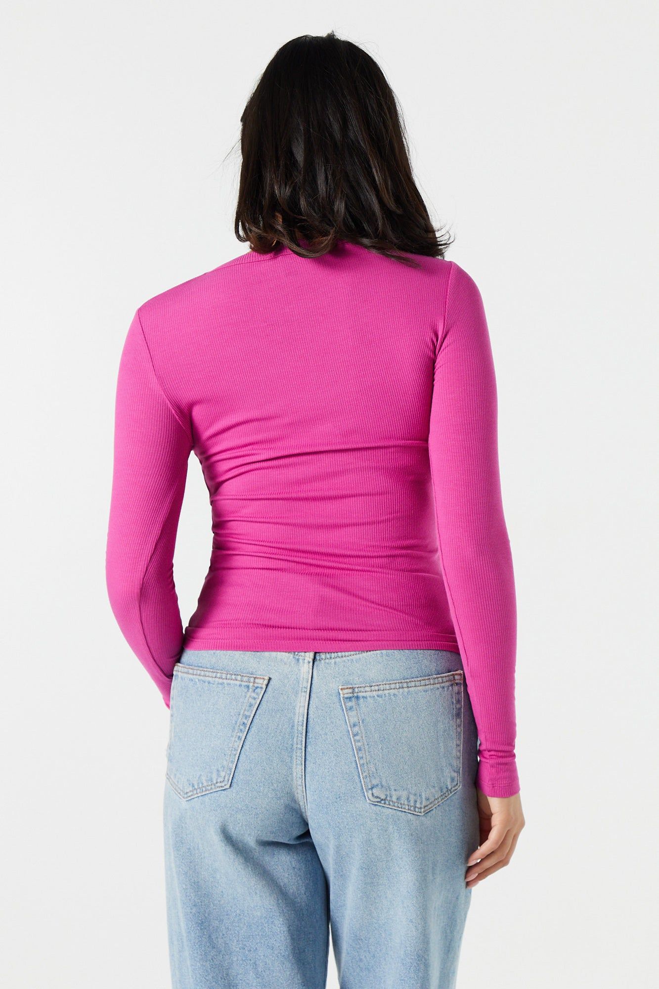Ribbed High Neck Long Sleeve Top sold by Urban Planet product image thumbnail 2