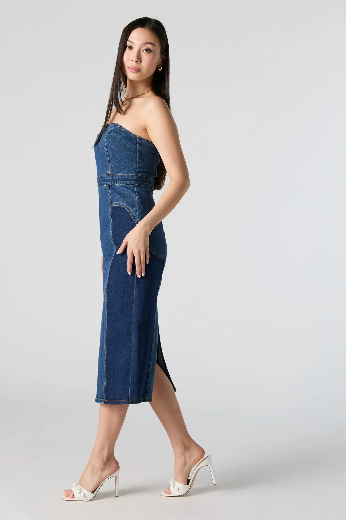Robe midi tubulaire en denim sold by Urban Planet product image thumbnail 2