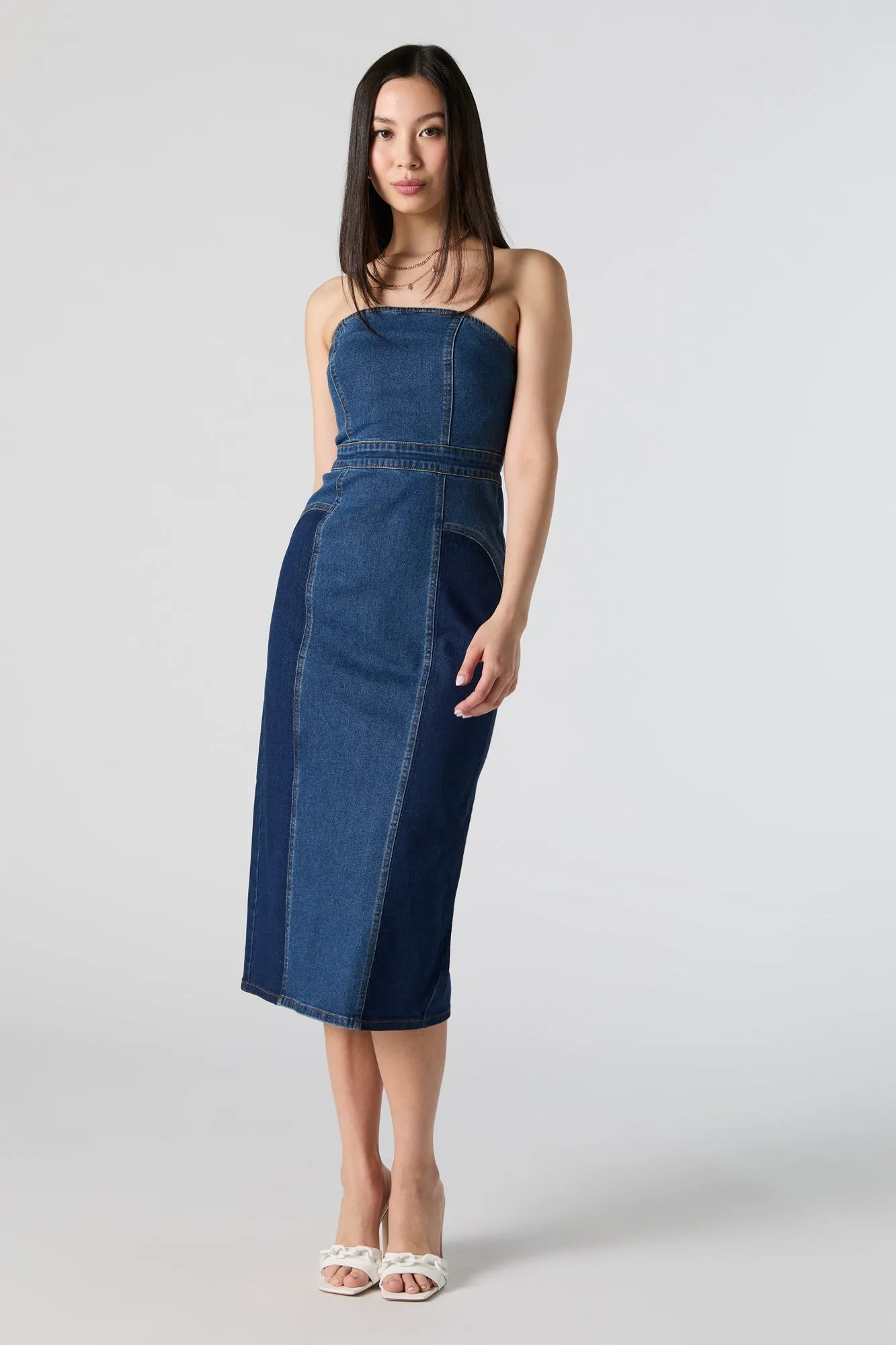 Robe midi tubulaire en denim sold by Urban Planet product image thumbnail 4