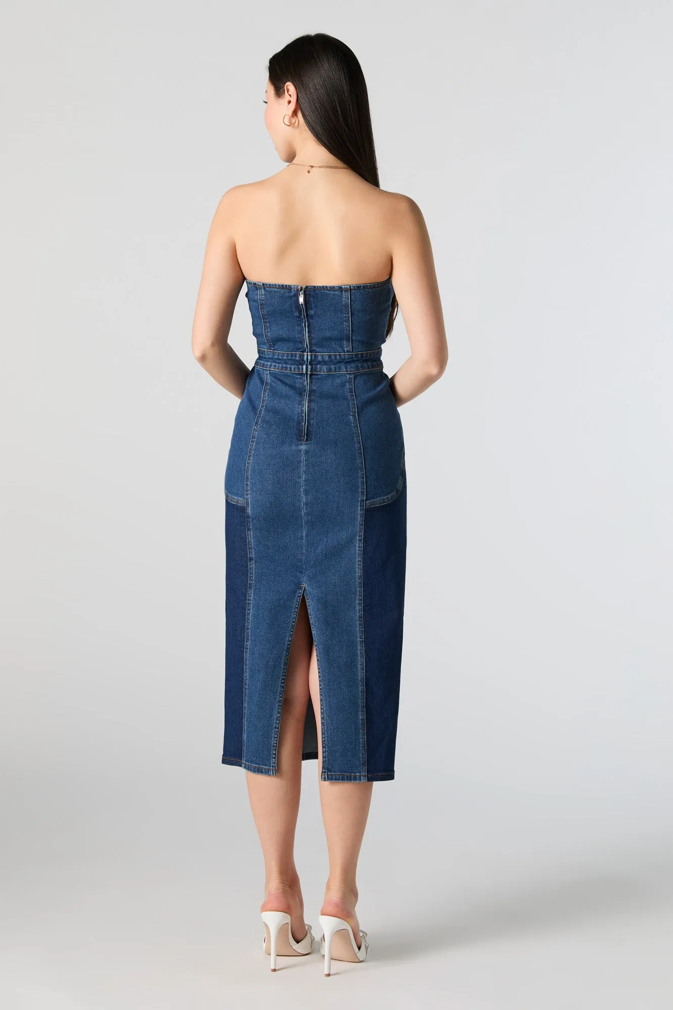 Robe midi tubulaire en denim sold by Urban Planet product image thumbnail 3
